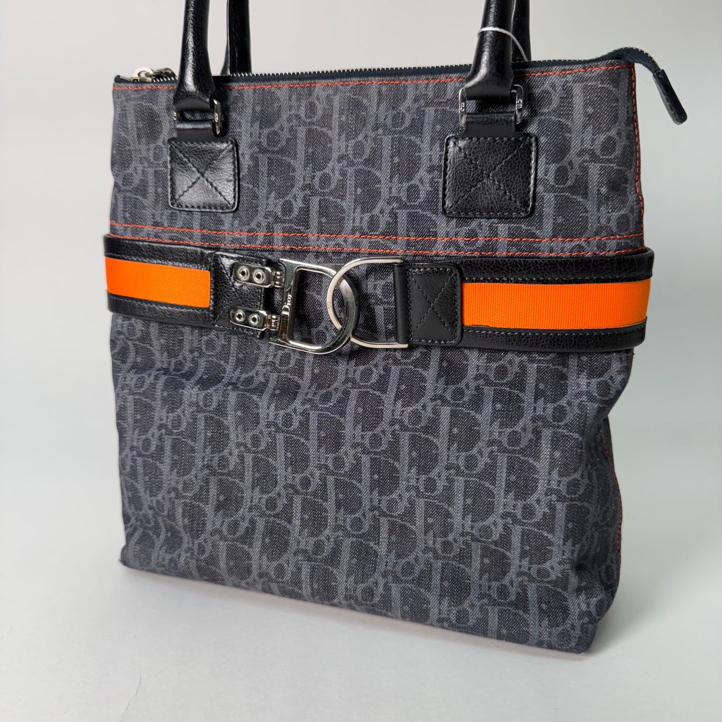 Christian Dior Flight Denim Trotter Monogram Tote Bag