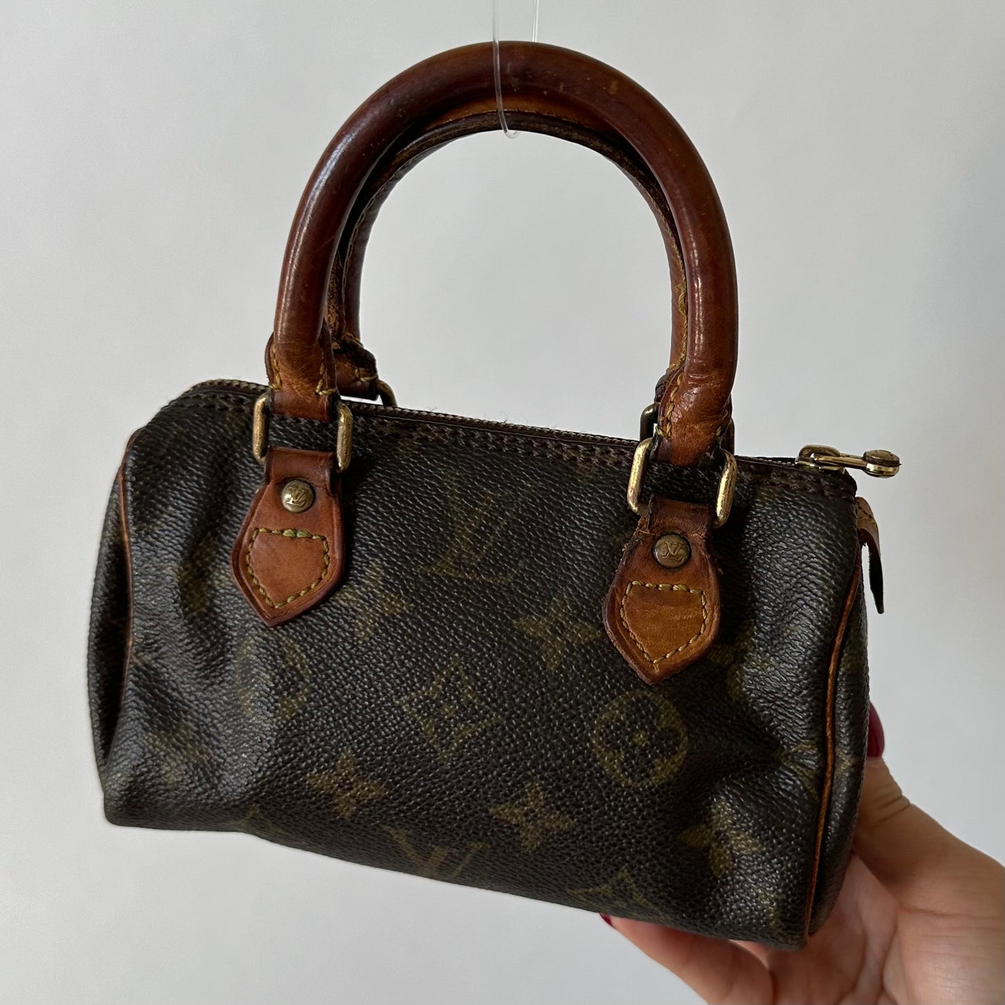 Louis Vuitton Vintage Brown Classic Monogram Mini Nano Speedy