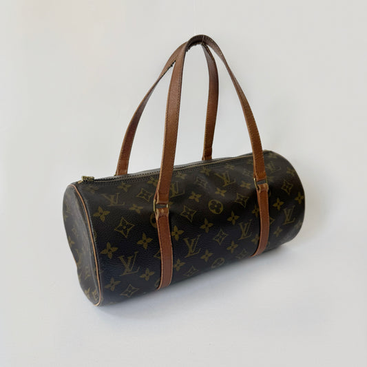 Louis Vuitton Brown Monogram Papillon 30 Barrel Bag