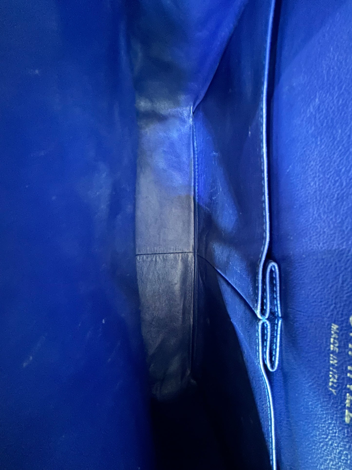 Chanel Patent Leather Blue Jumbo Double Flap Shoulder Bag