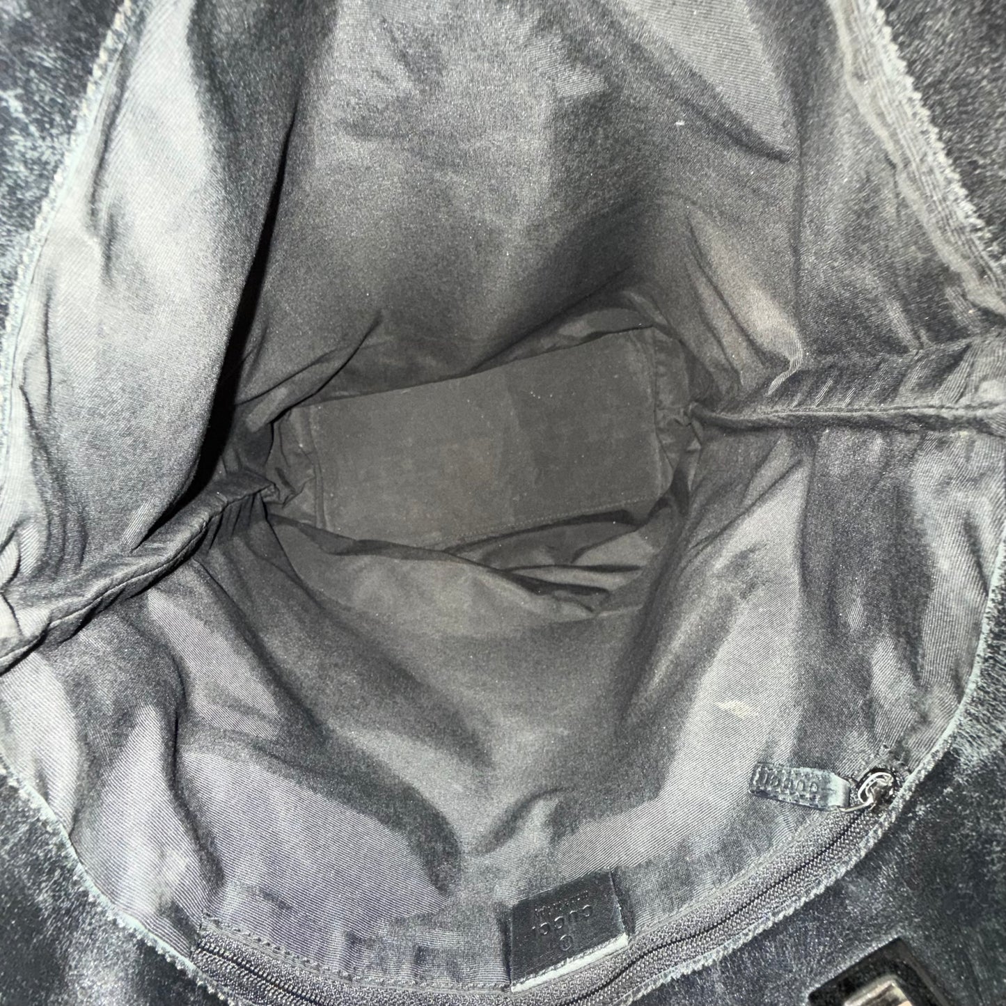 Gucci Black Denim Monogram Tote Bag