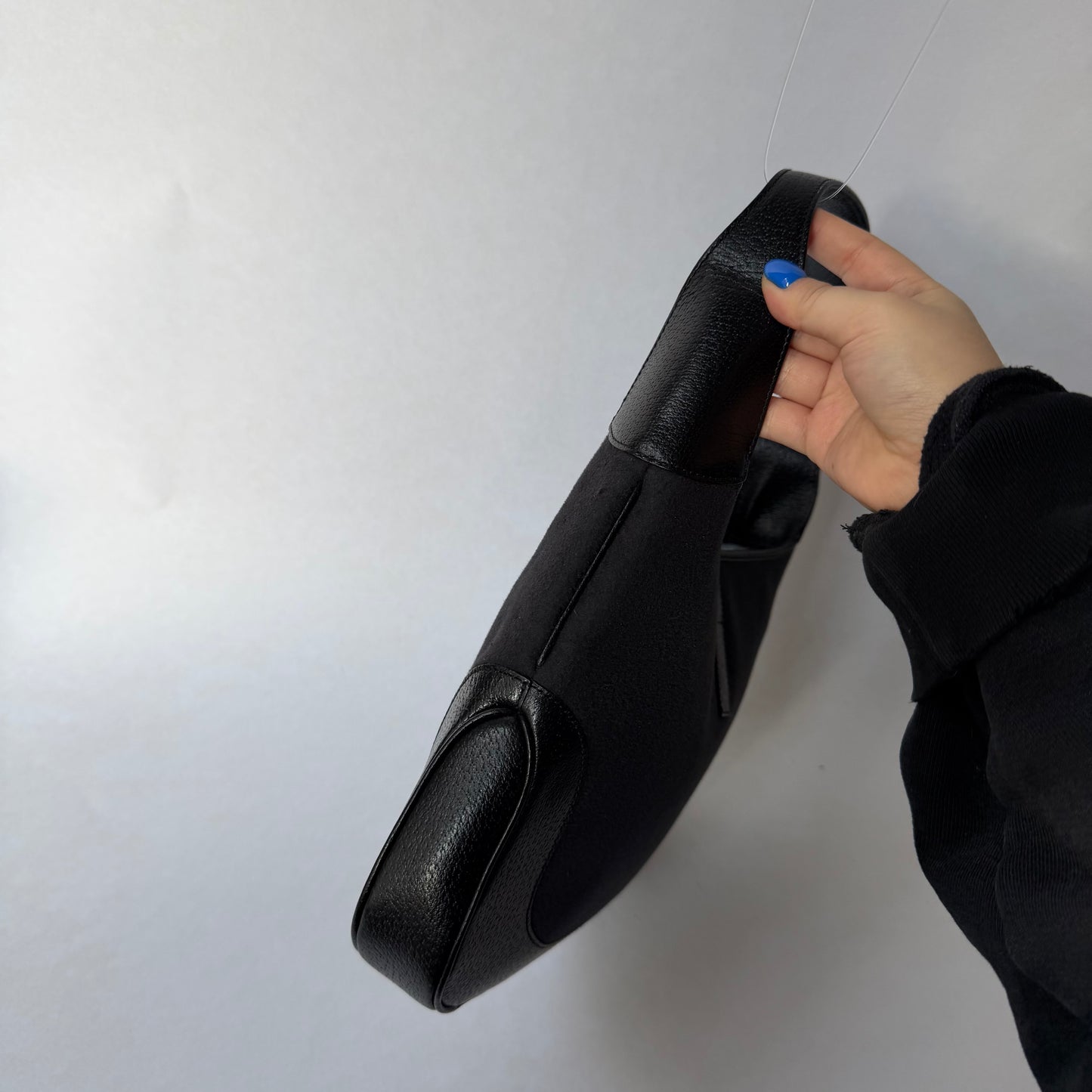 Gucci Black Wool Leather Jackie Shoulder Bag