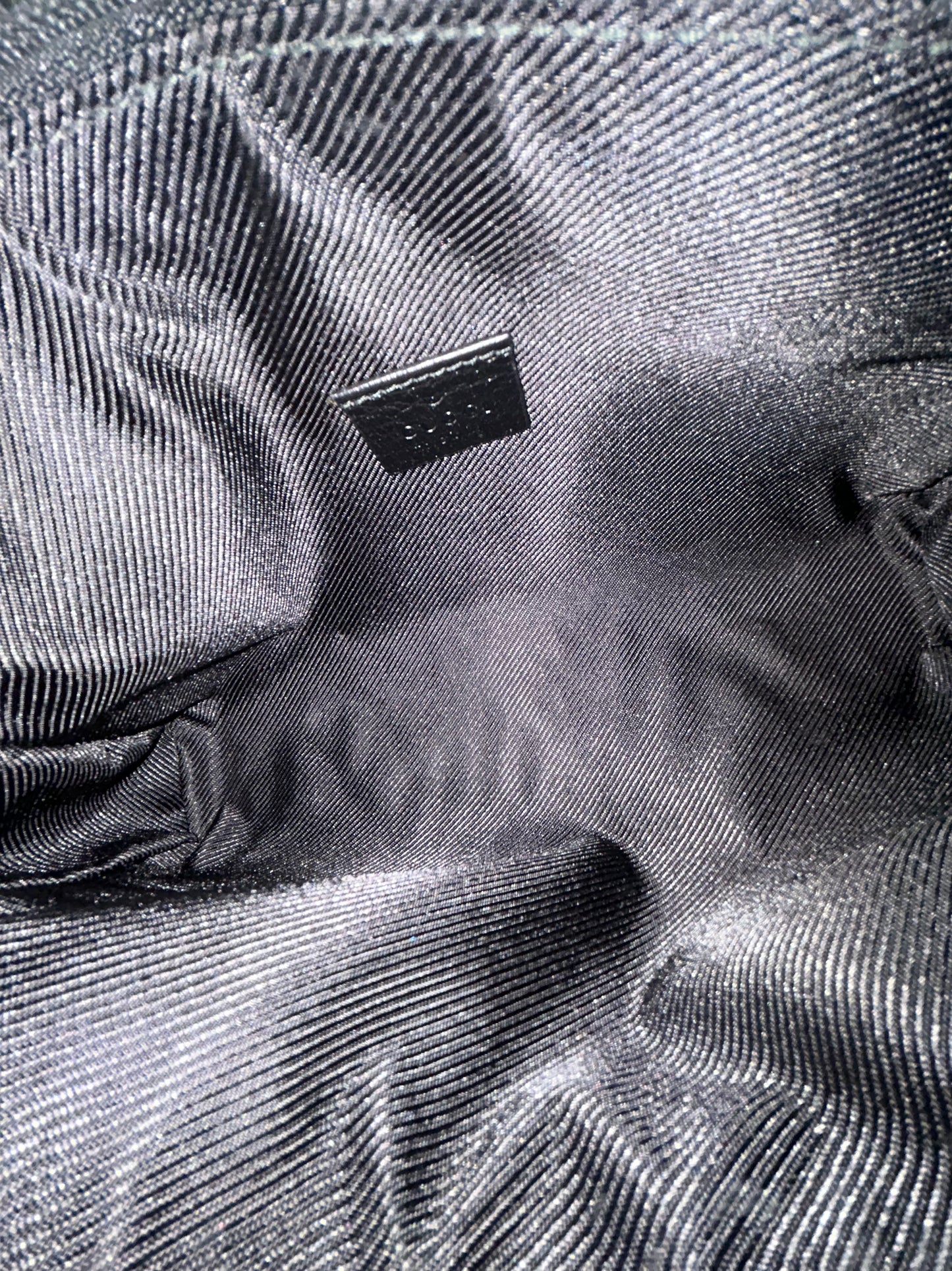 Gucci Black Canvas & Leather Monogram Pochette Accessory