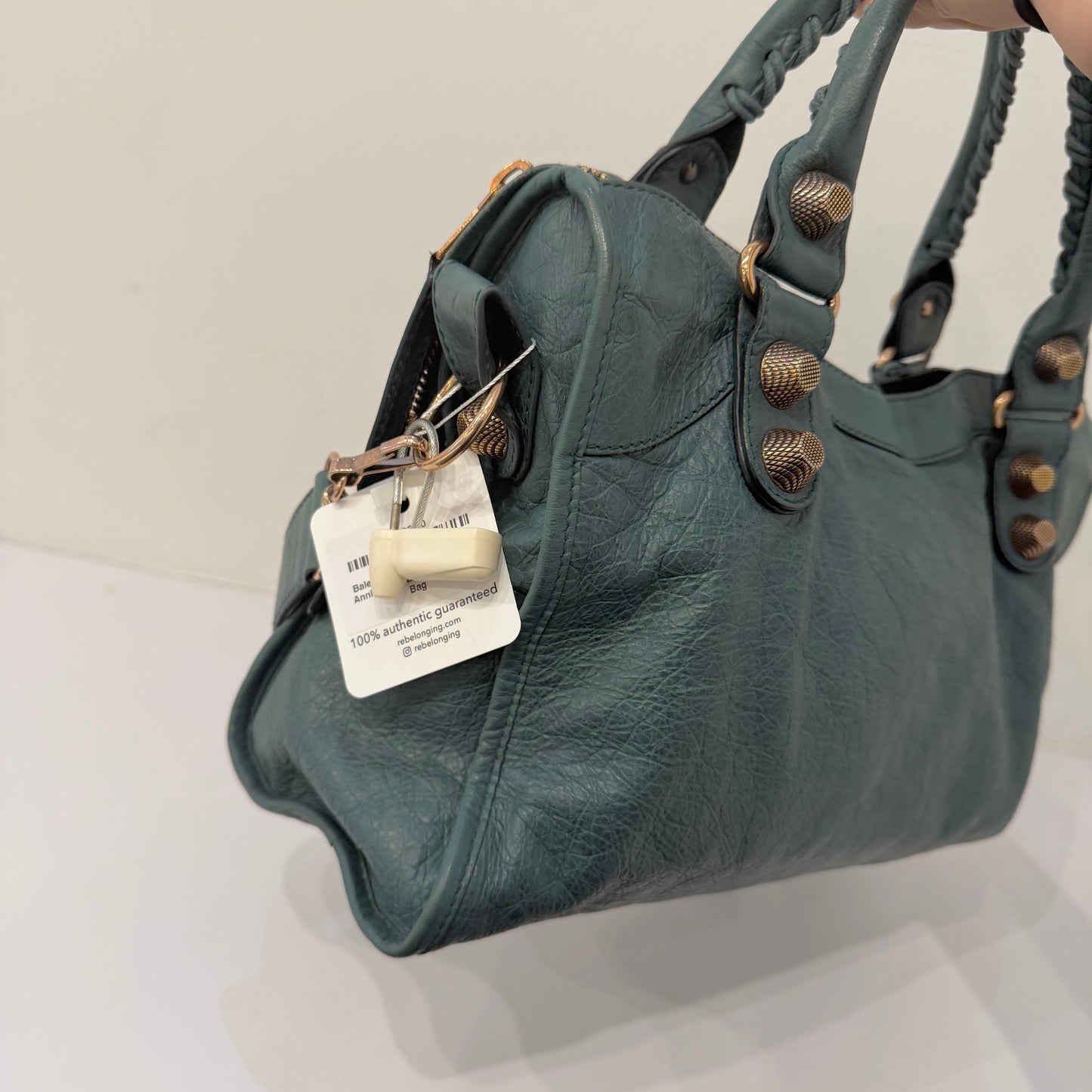 Balenciaga x Neiman Marcus Anniversary Blue Leather City Bag