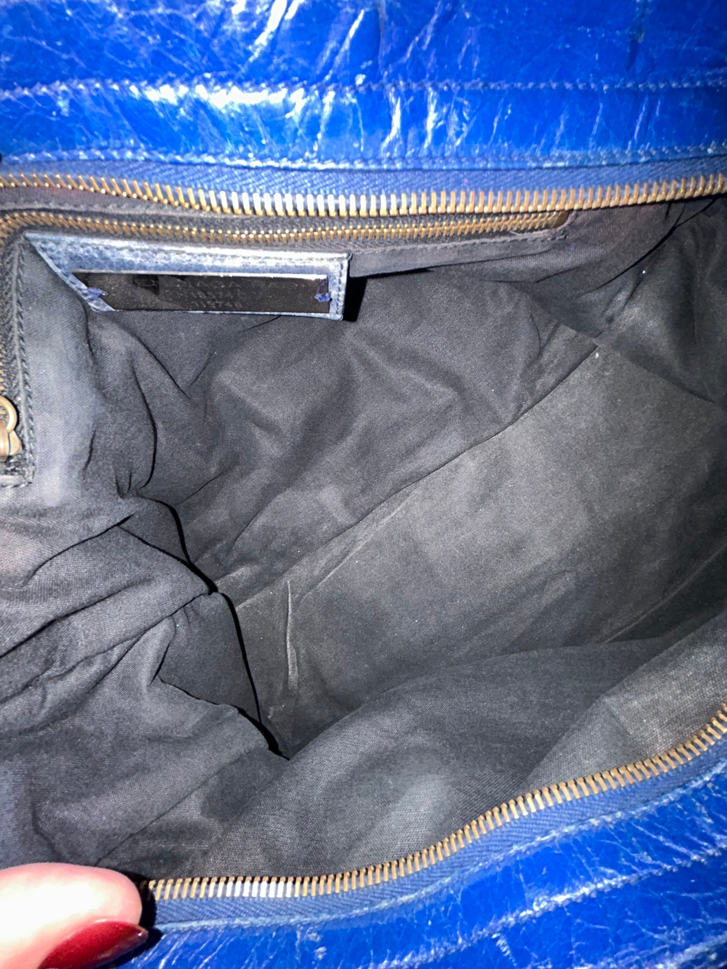 Balenciaga Navy Blue Leather City bag