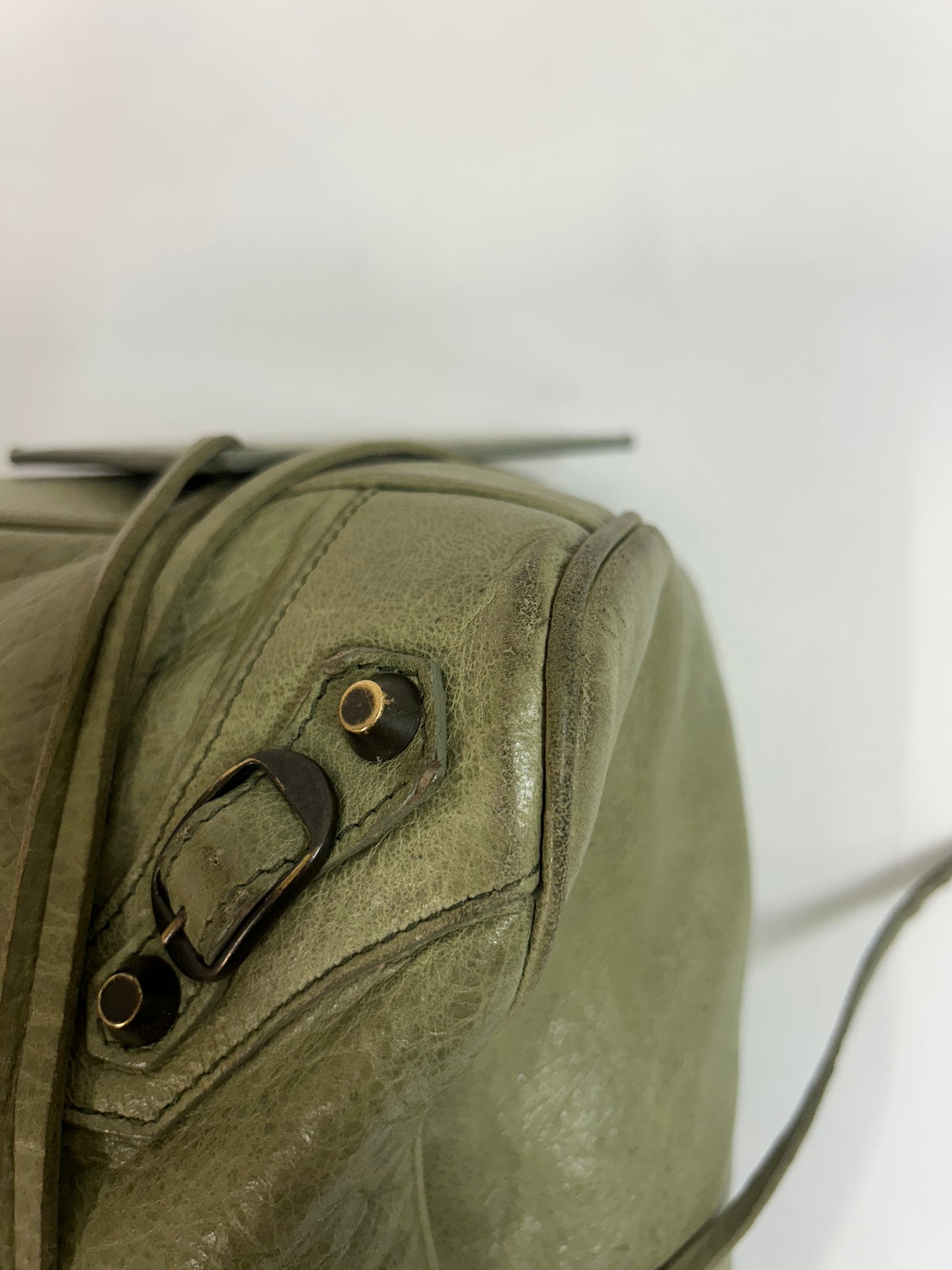Balenciaga Matcha Green Leather "Velo" City Bag