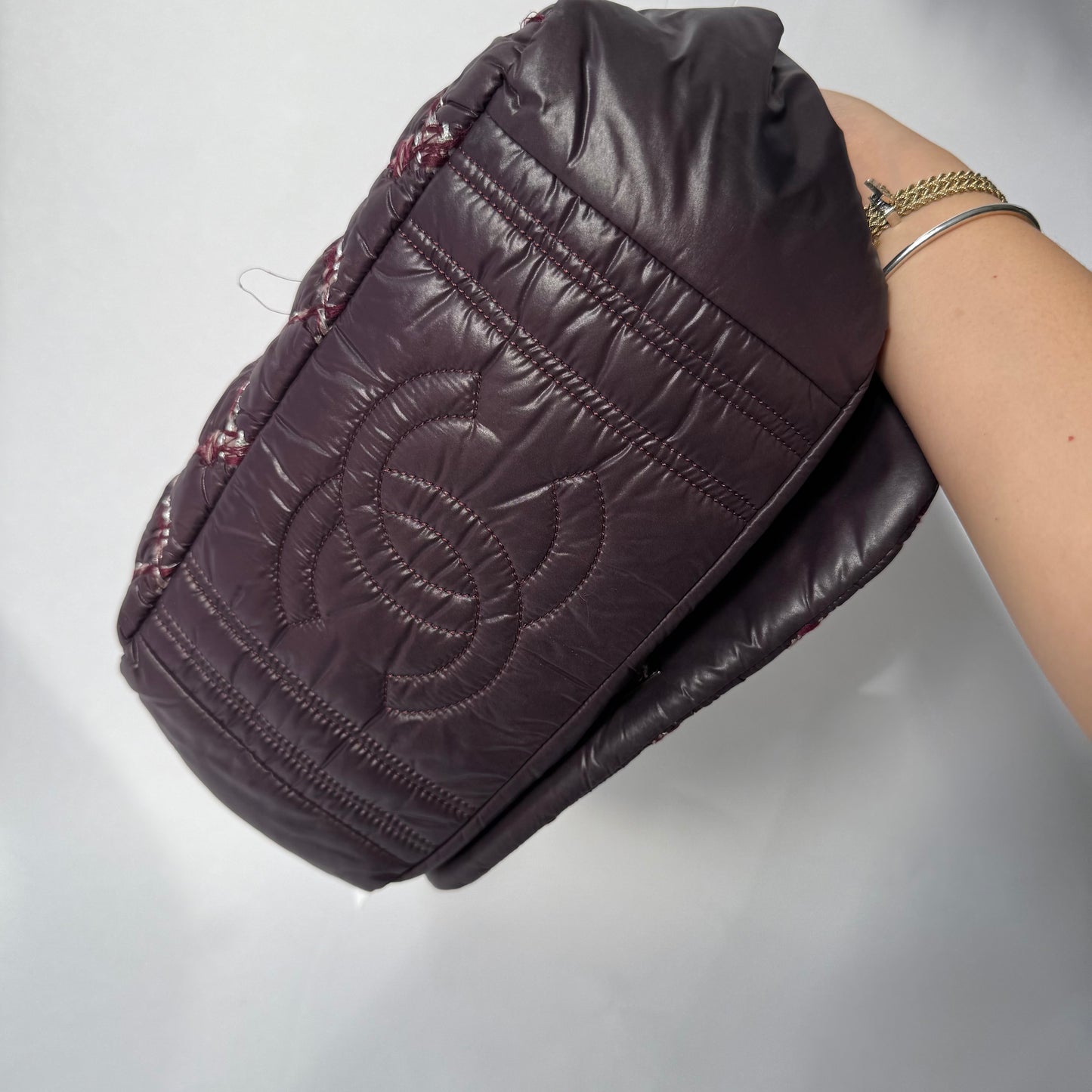Chanel Paris-Byzance Purple Puffy Nylon Wild Stitch Flap