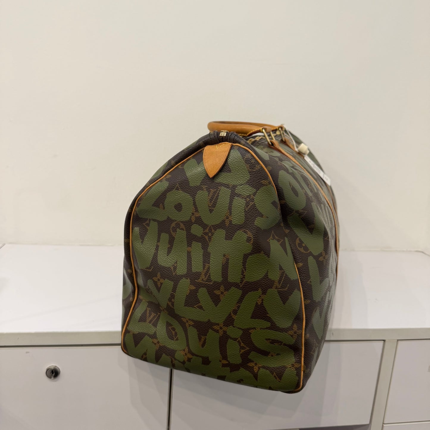 Louis Vuitton x Stephen Sprouse Green Graffiti Monogram Keepall 50 Duffle Bag