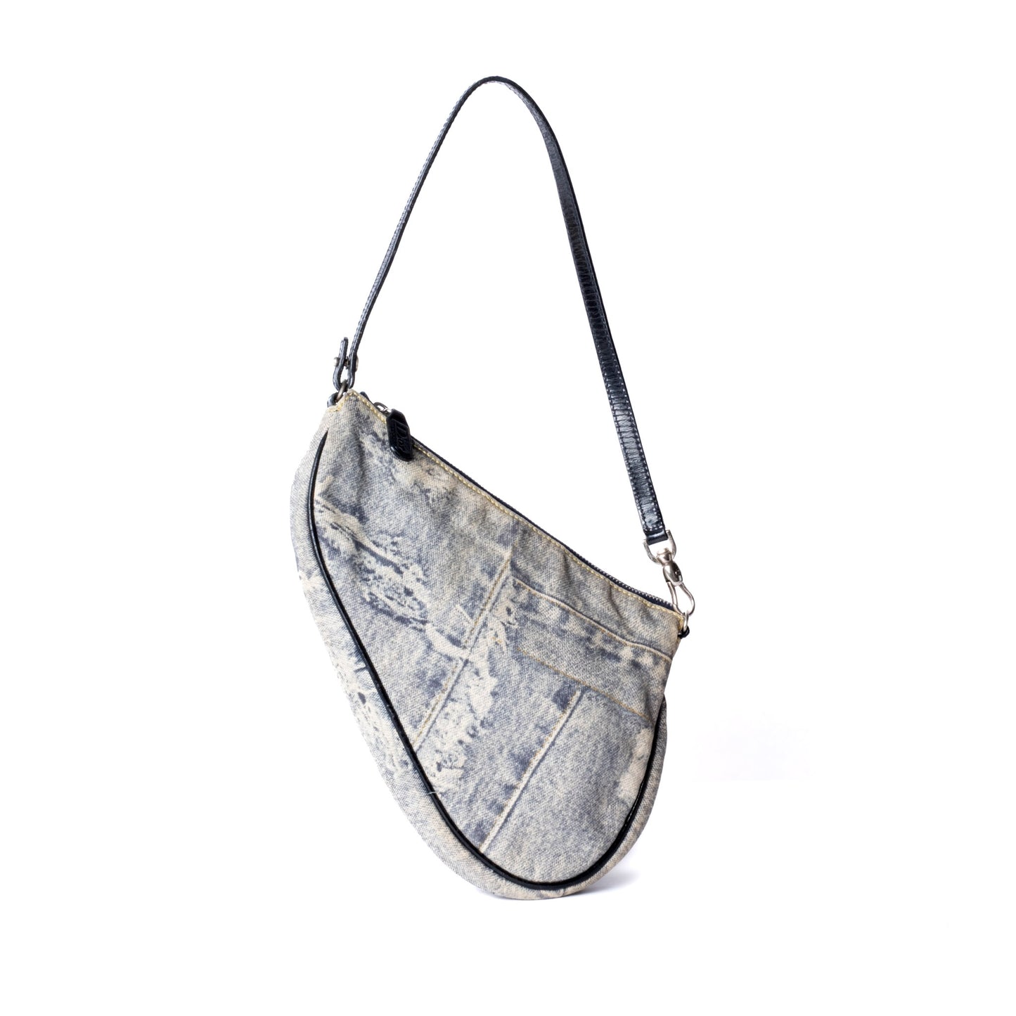 Christian Dior Denim Miss Diorella Print Mini Saddle Bag