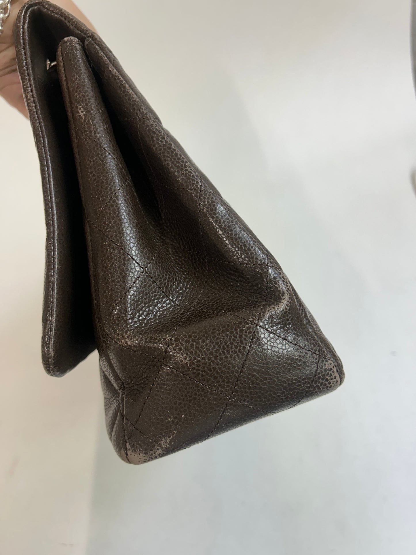 Chanel Brown Caviar Maxi Double Flap Bag