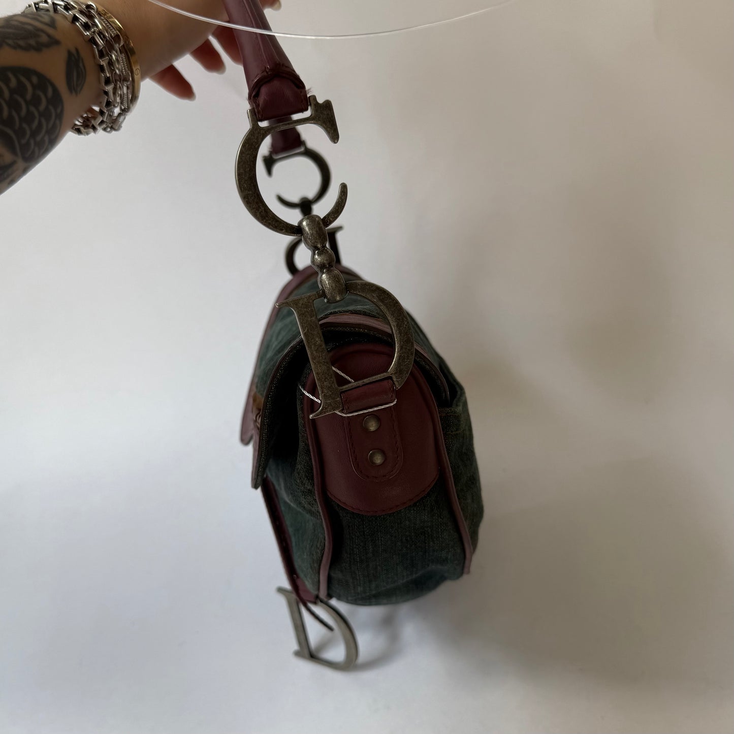 RARE Christian Dior Denim Gaucho Jumbo Saddle Bag