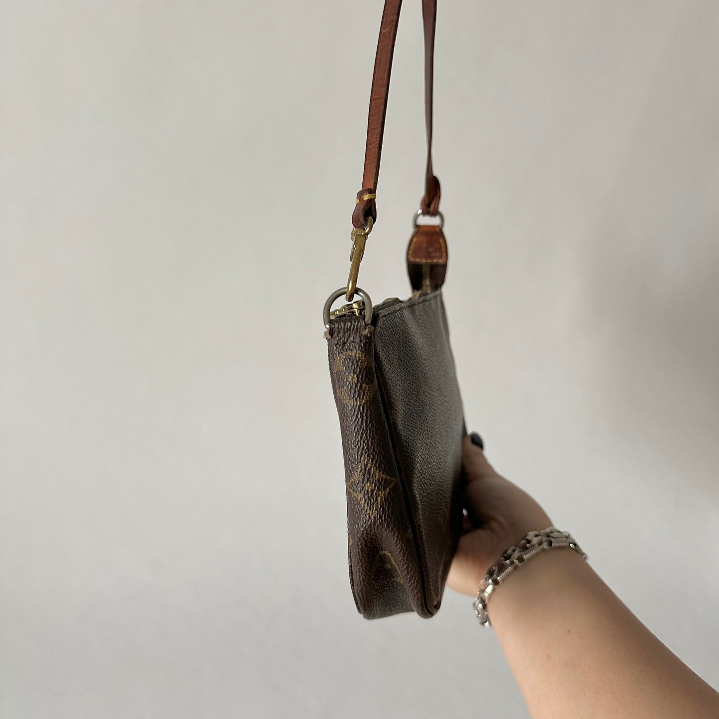 Louis Vuitton Brown Monogram Classic Pochette Accessories Bag
