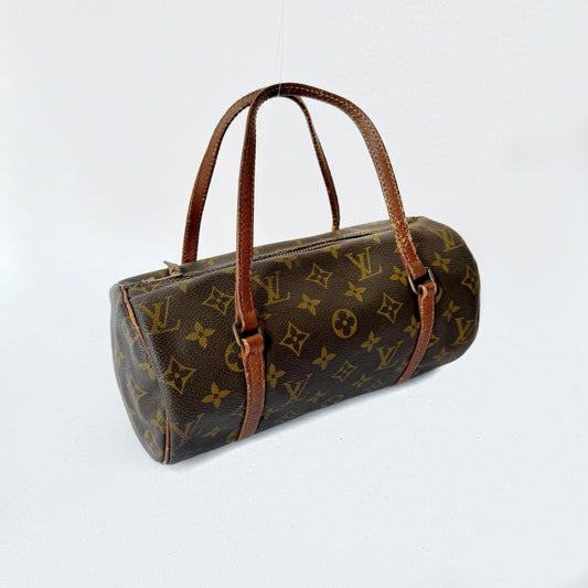 Louis Vuitton Brown Monogram Papillon 26 Barrel Bag