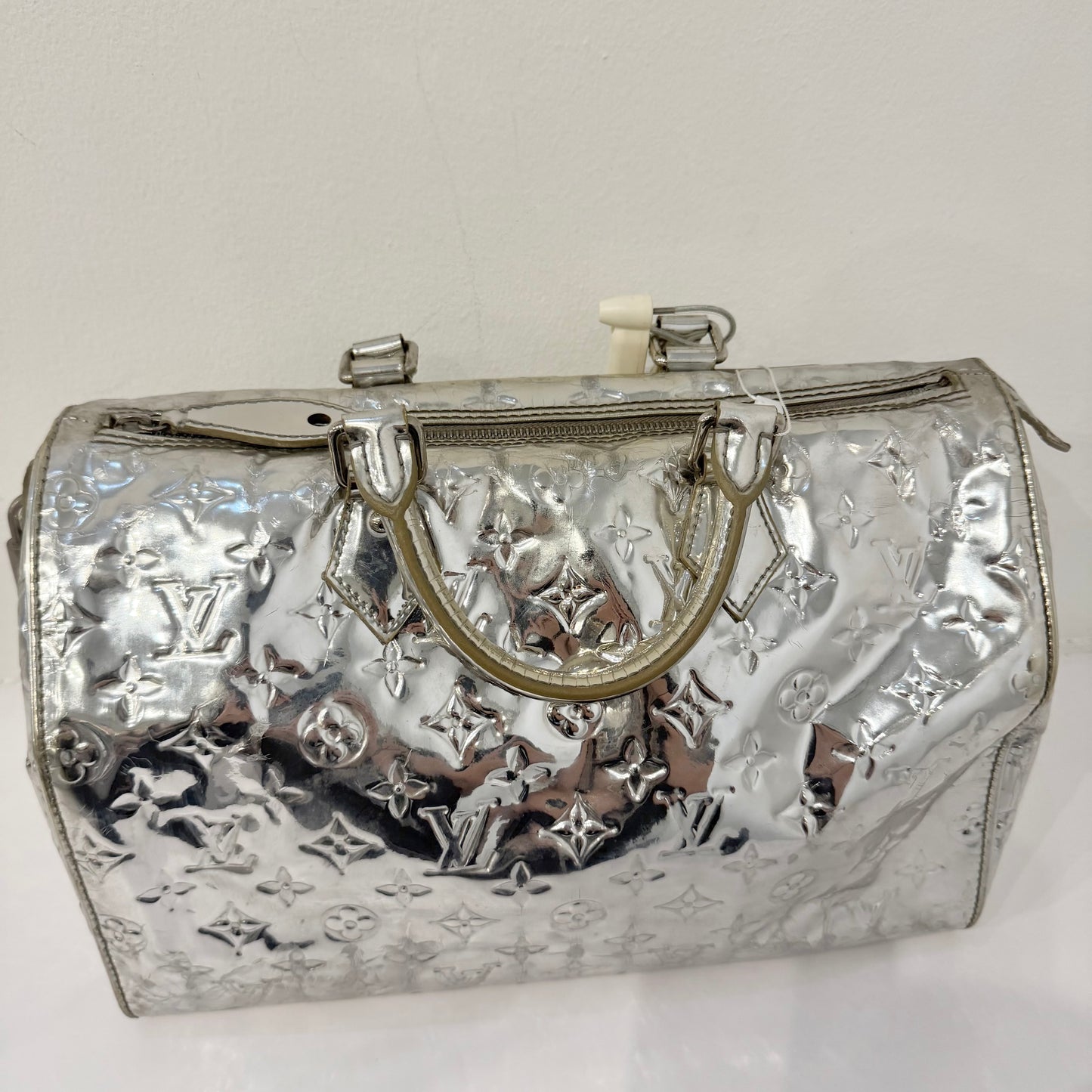Louis Vuitton Mirror Silver Speedy 35 Boston Bag