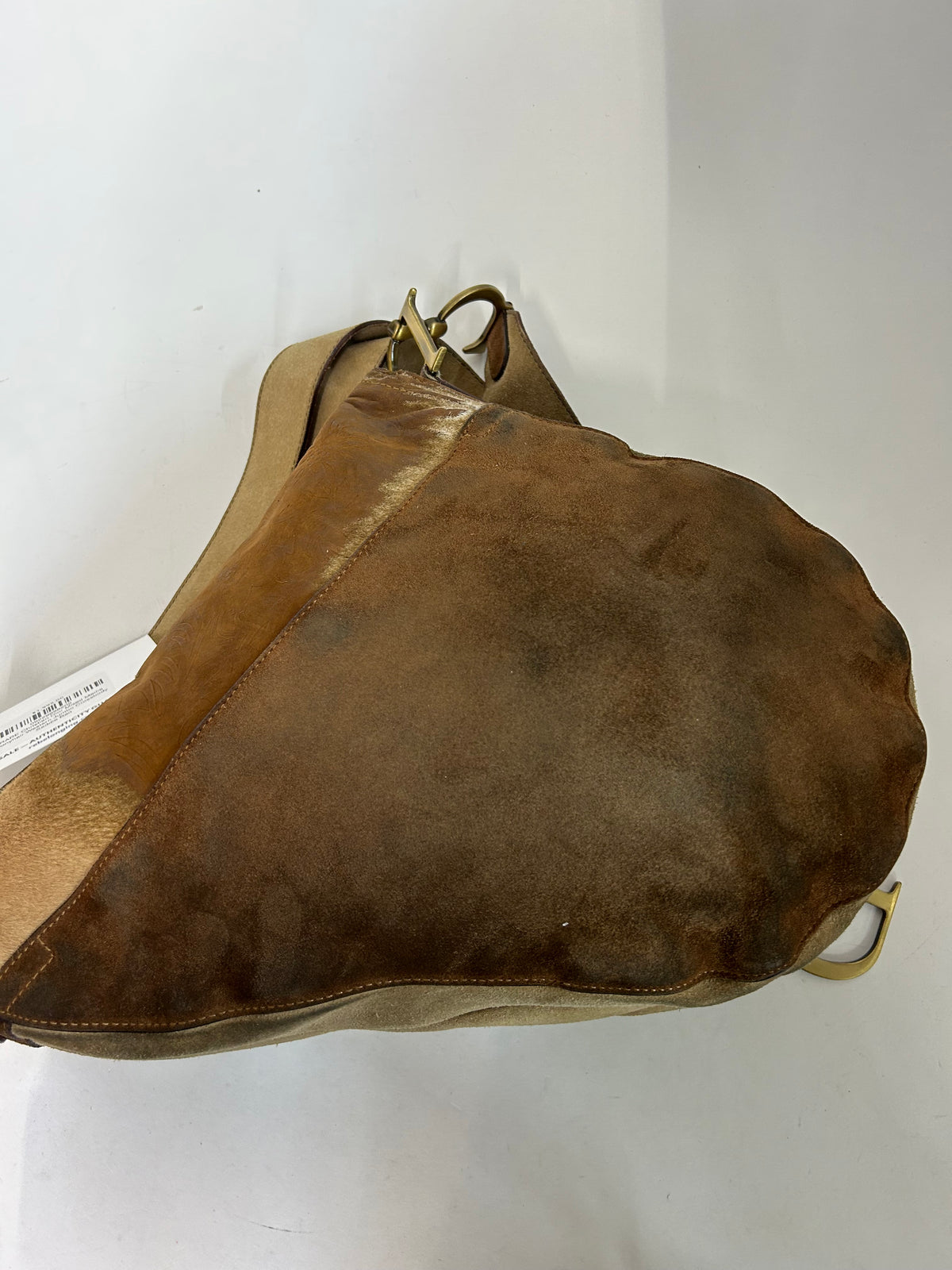 RARE Christian Dior Mixed Media Ponyhair Western Jumbo Crossbody Saddle Bag