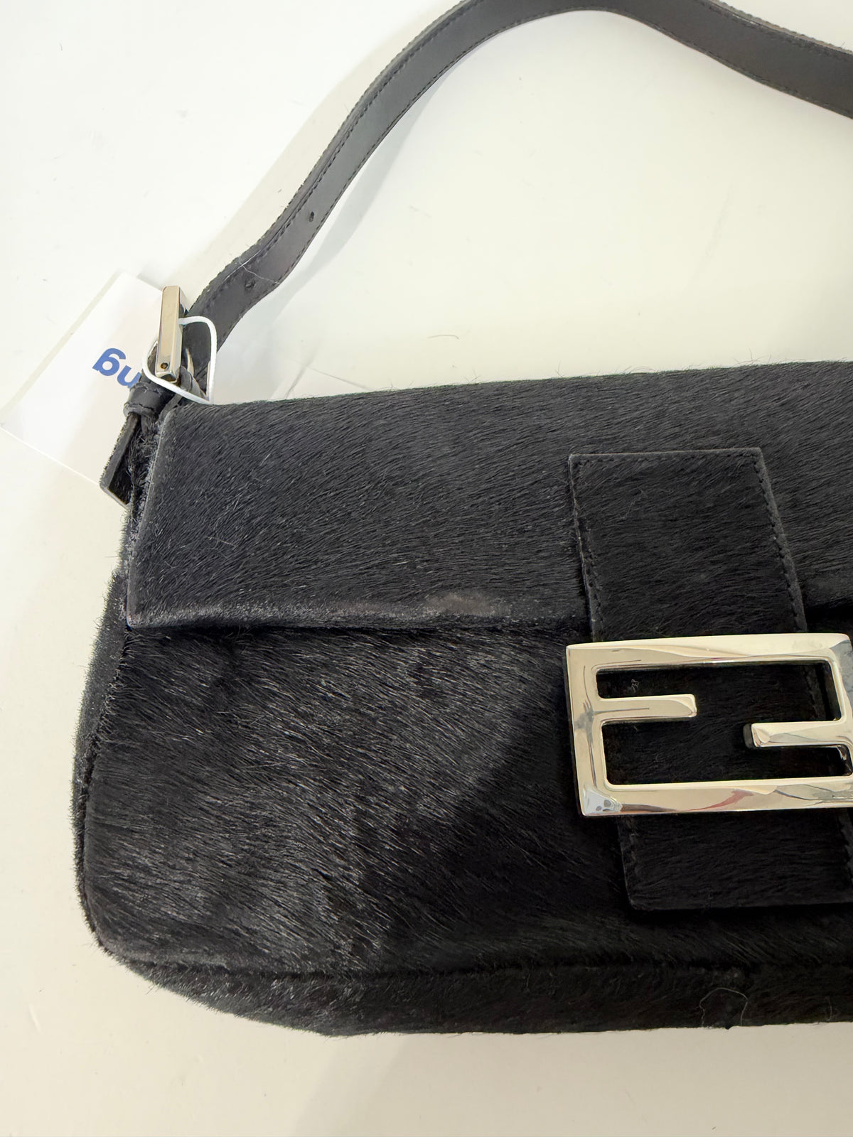 Fendi Black Ponyhair Baguette
