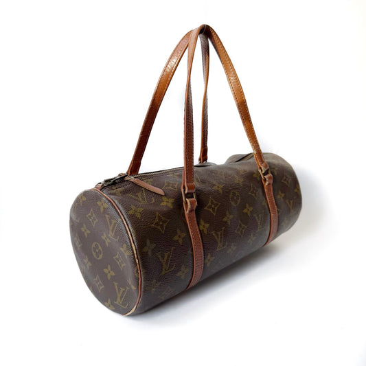 Louis Vuitton Brown Monogram Papillon 30 Barrel Bag