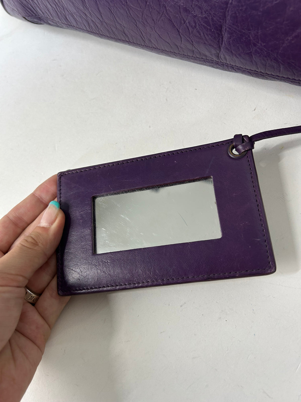 Balenciaga Purple Twiggy City Bag w/ Bronze Hardware