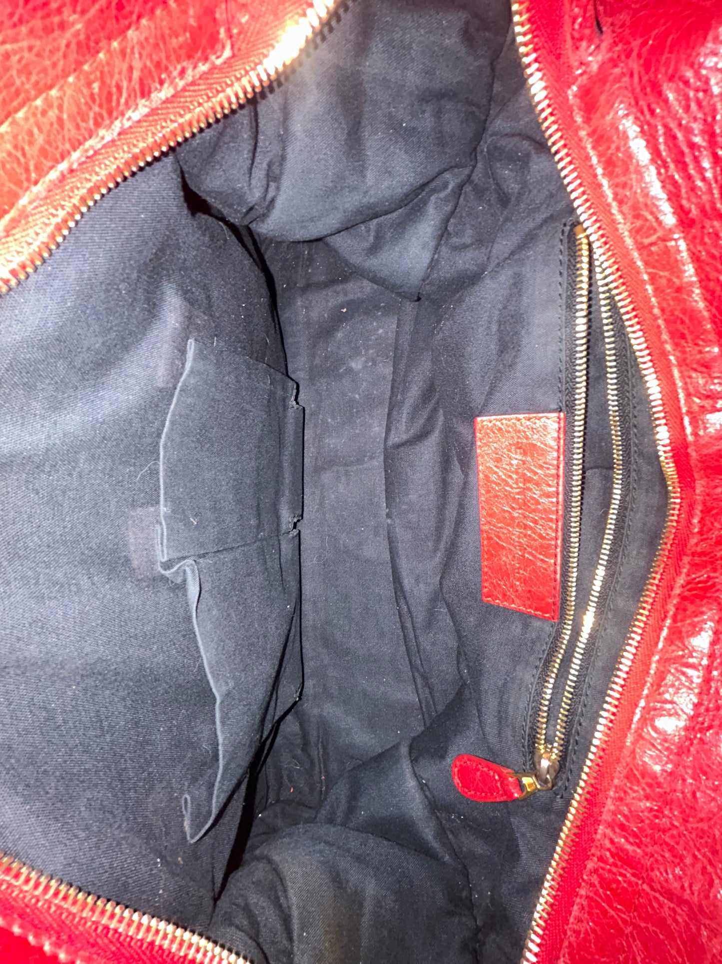 Balenciaga Red City Bag w/ Gold Hardware