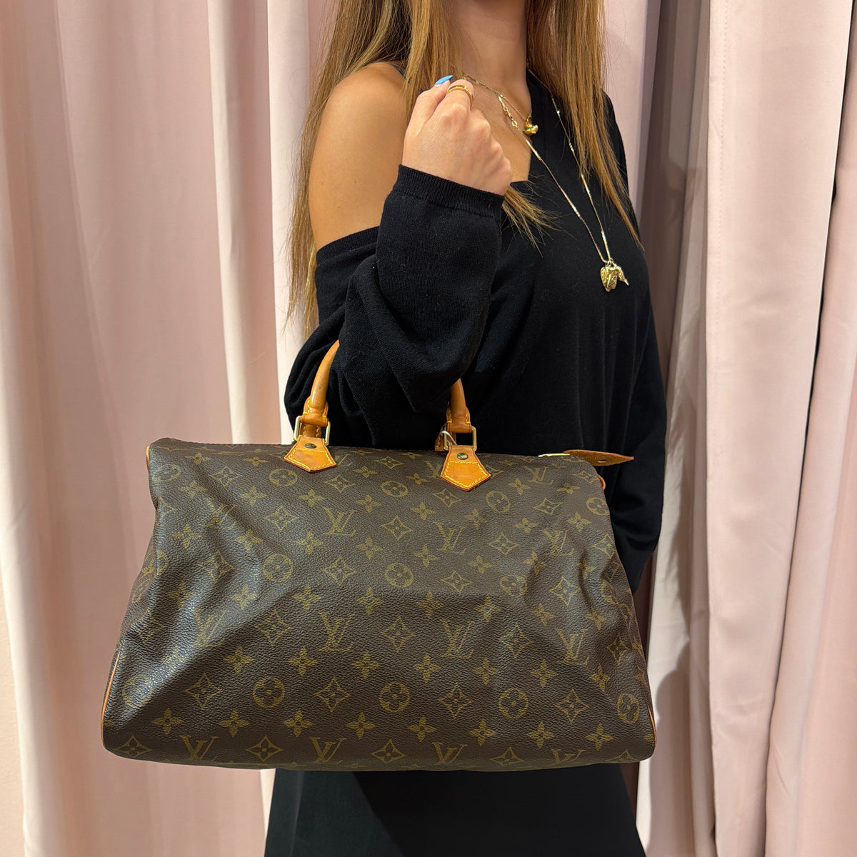Louis Vuitton Brown Monogram Speedy 35