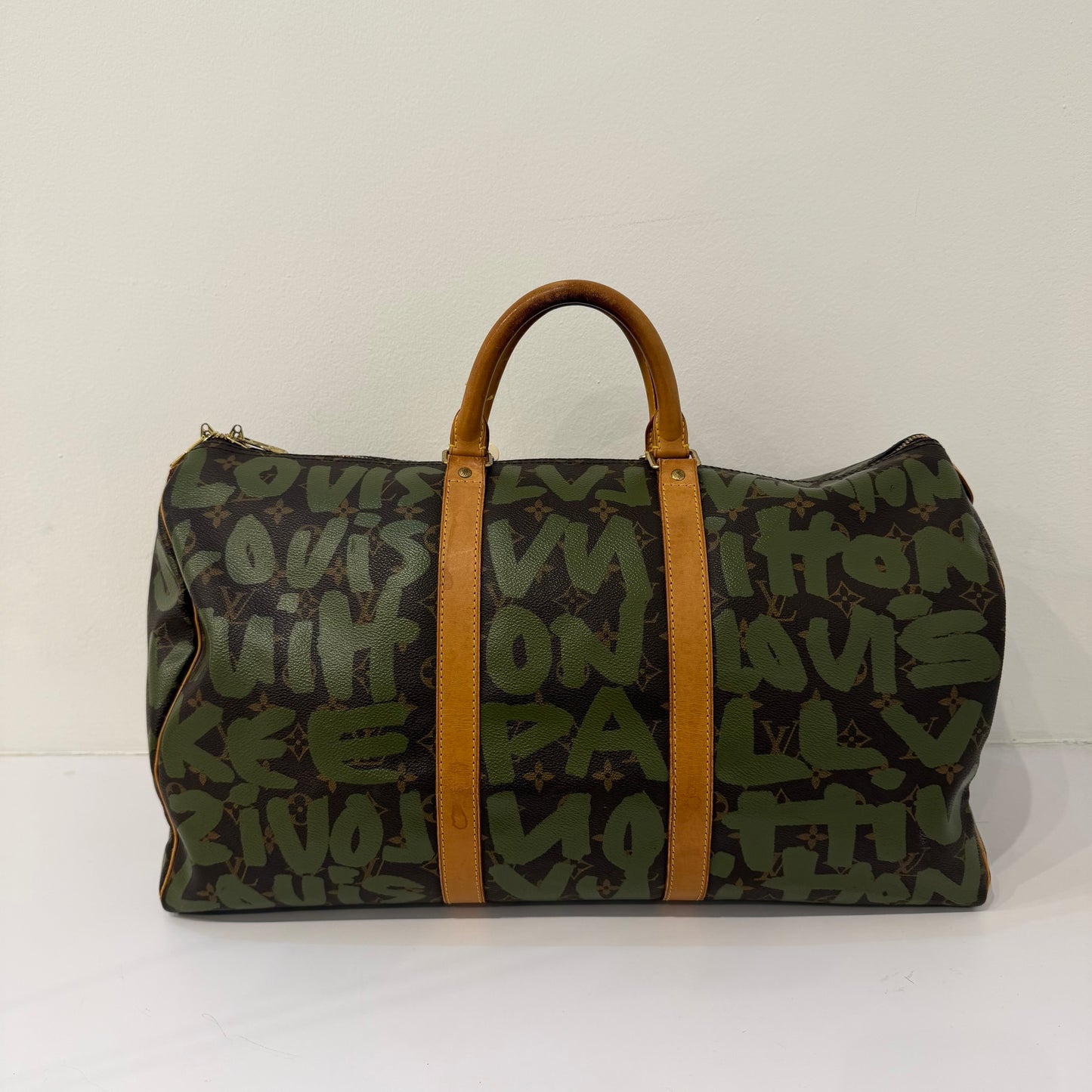 Louis Vuitton x Stephen Sprouse Green Graffiti Monogram Keepall 50 Duffle Bag