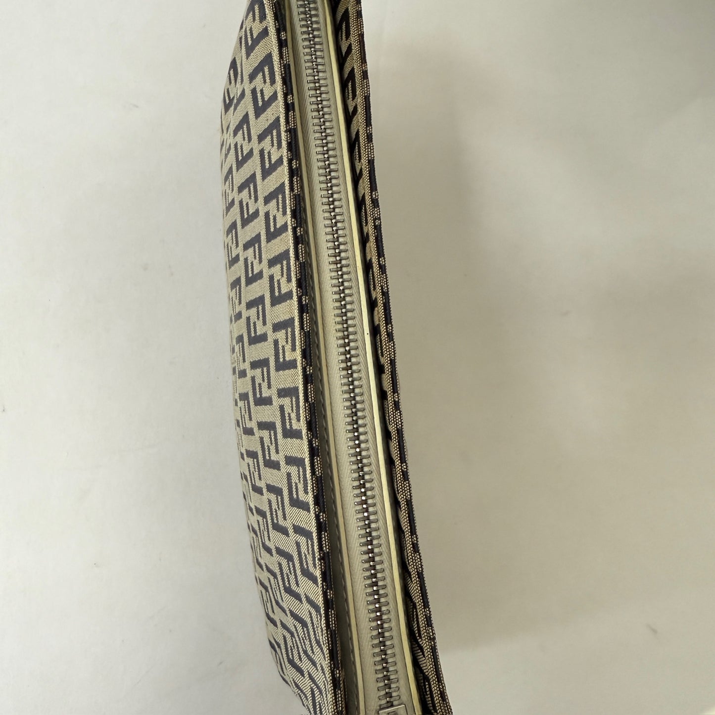 Fendi Navy Zucchino Canvas Pochette Shoulder Bag