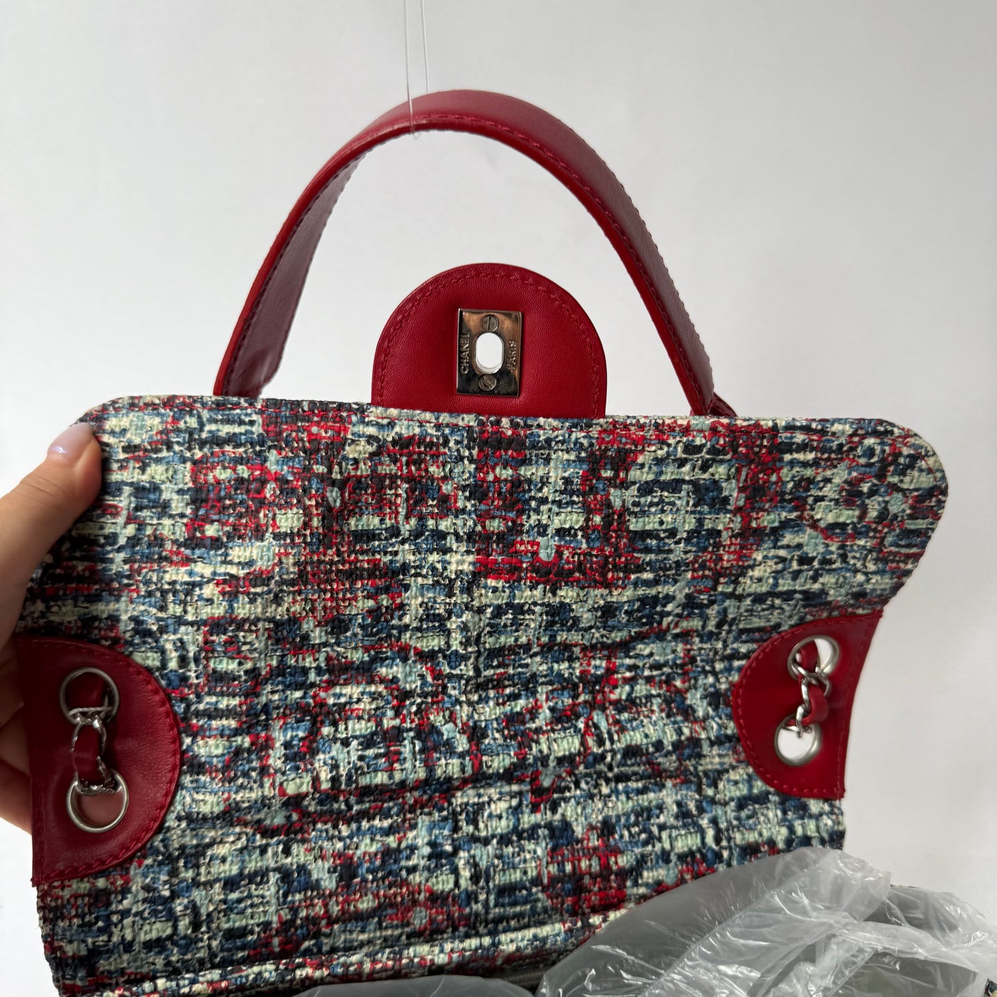 Chanel Multicolored Tweed Flap Shoulder Bag