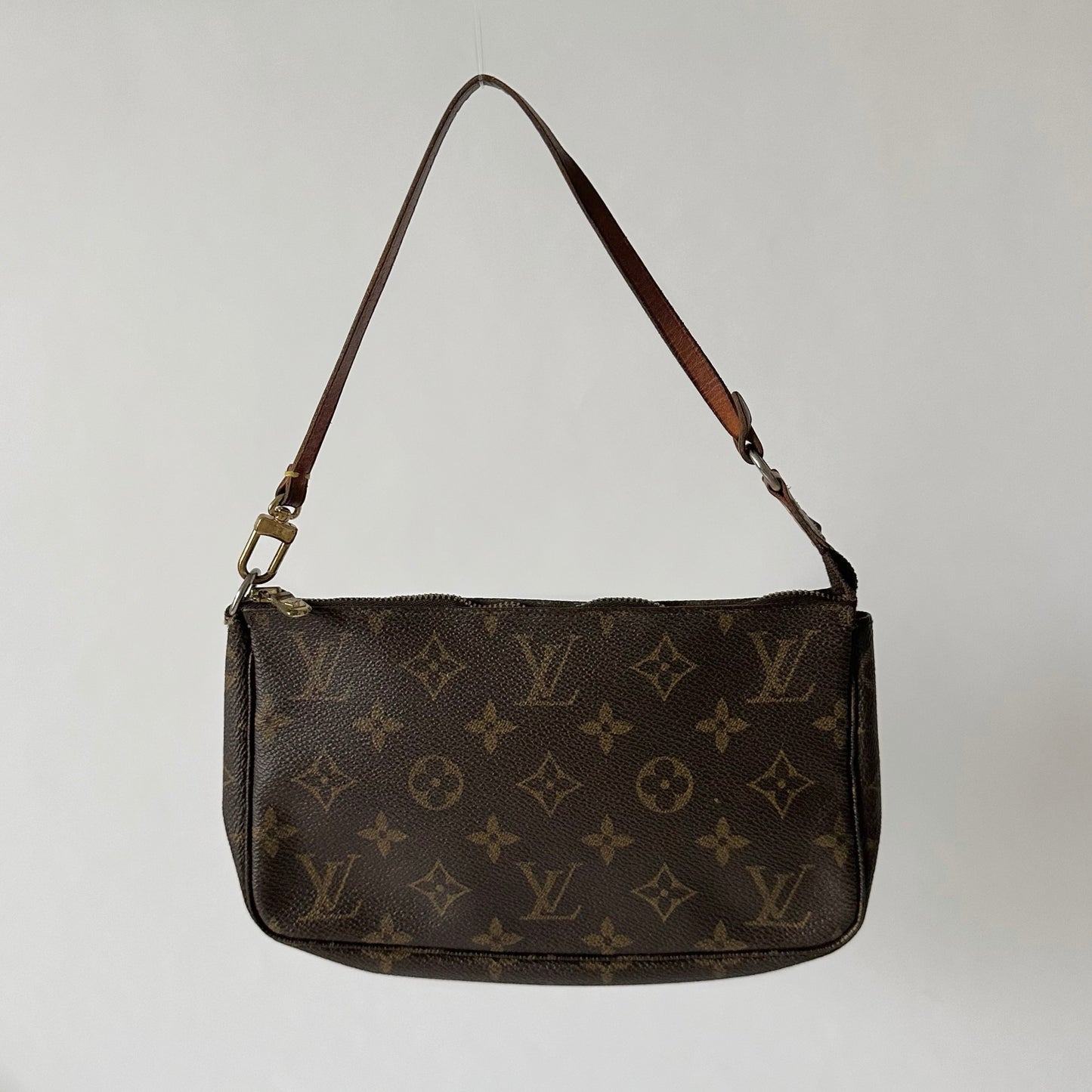 Louis Vuitton Brown Monogram Classic Pochette Accessories Bag