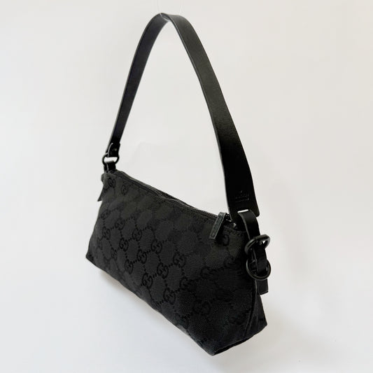 Gucci Black Monogram Pochette Shoulder Bag