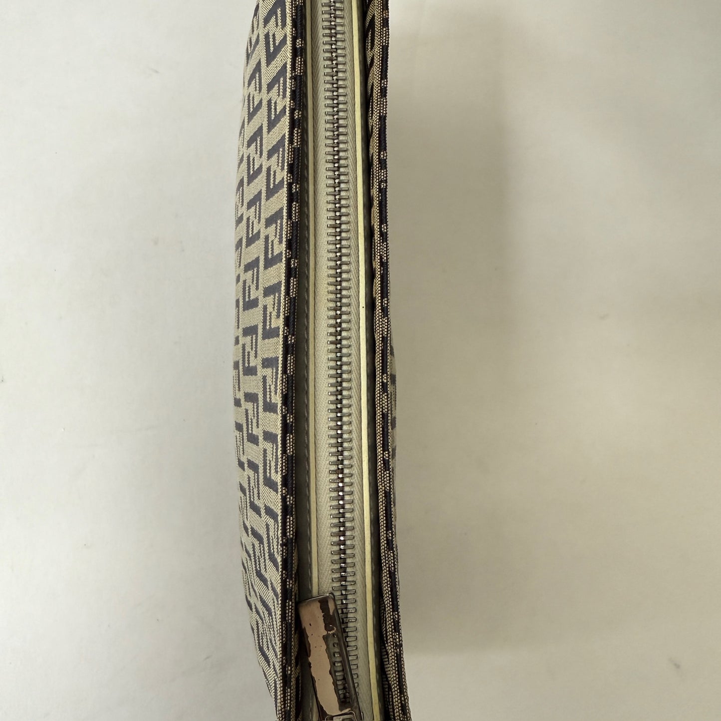 Fendi Navy Zucchino Canvas Pochette Shoulder Bag