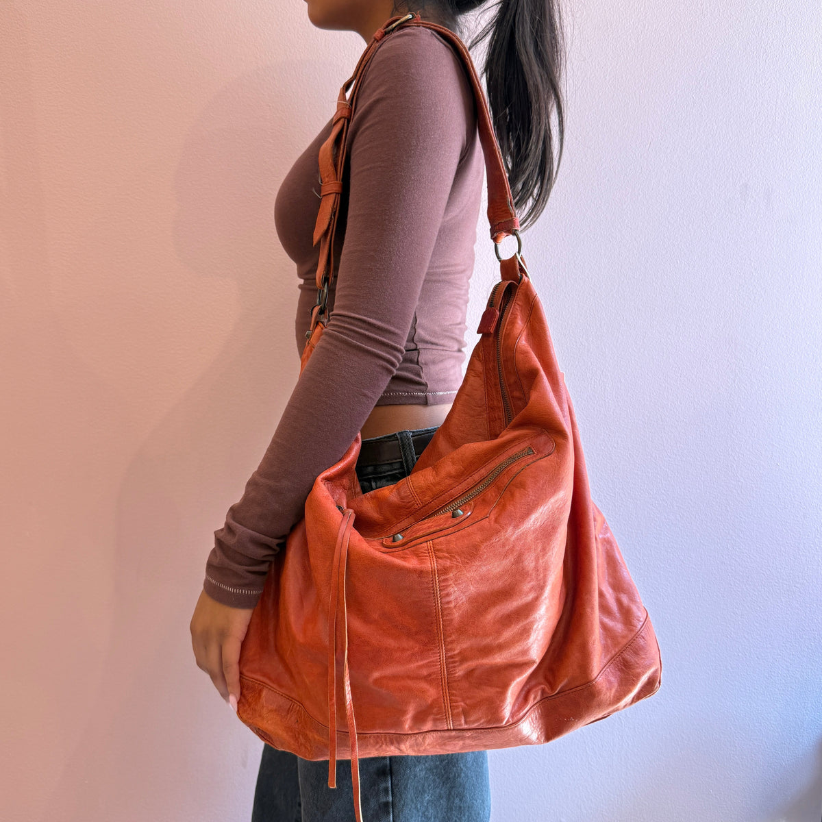Balenciaga Orange Leather "Day" City Bag