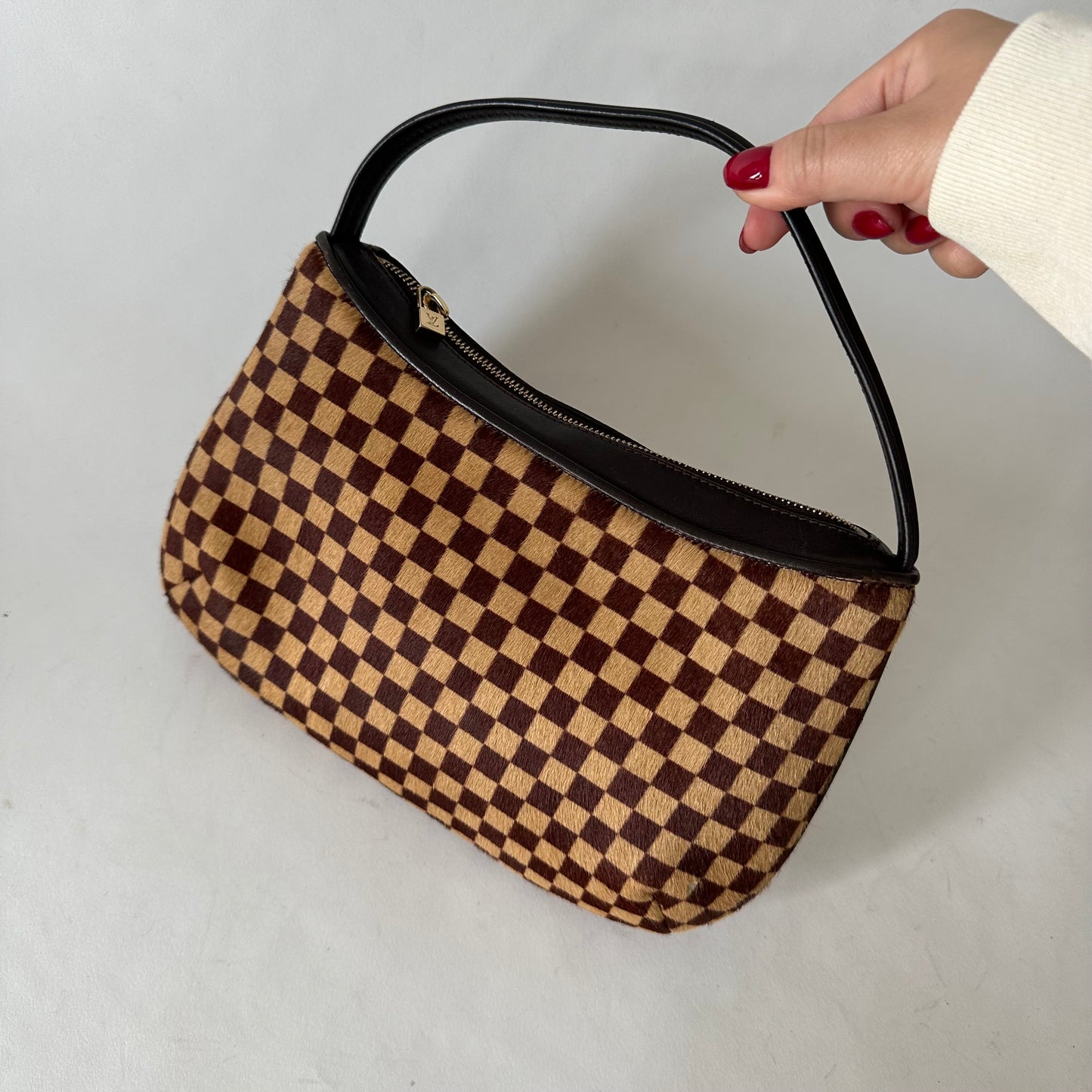 Louis Vuitton 2000 Brown Damier Pony Hair Sauvage Tigre