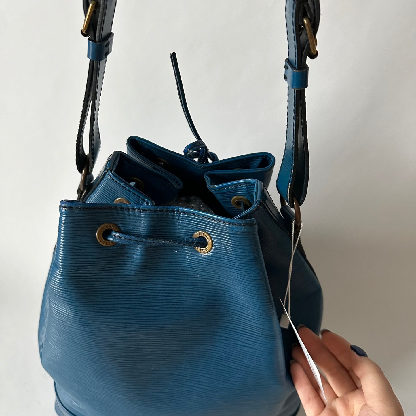 Louis Vuitton Toledo Blue Epi Bucket GM Bag 1990
