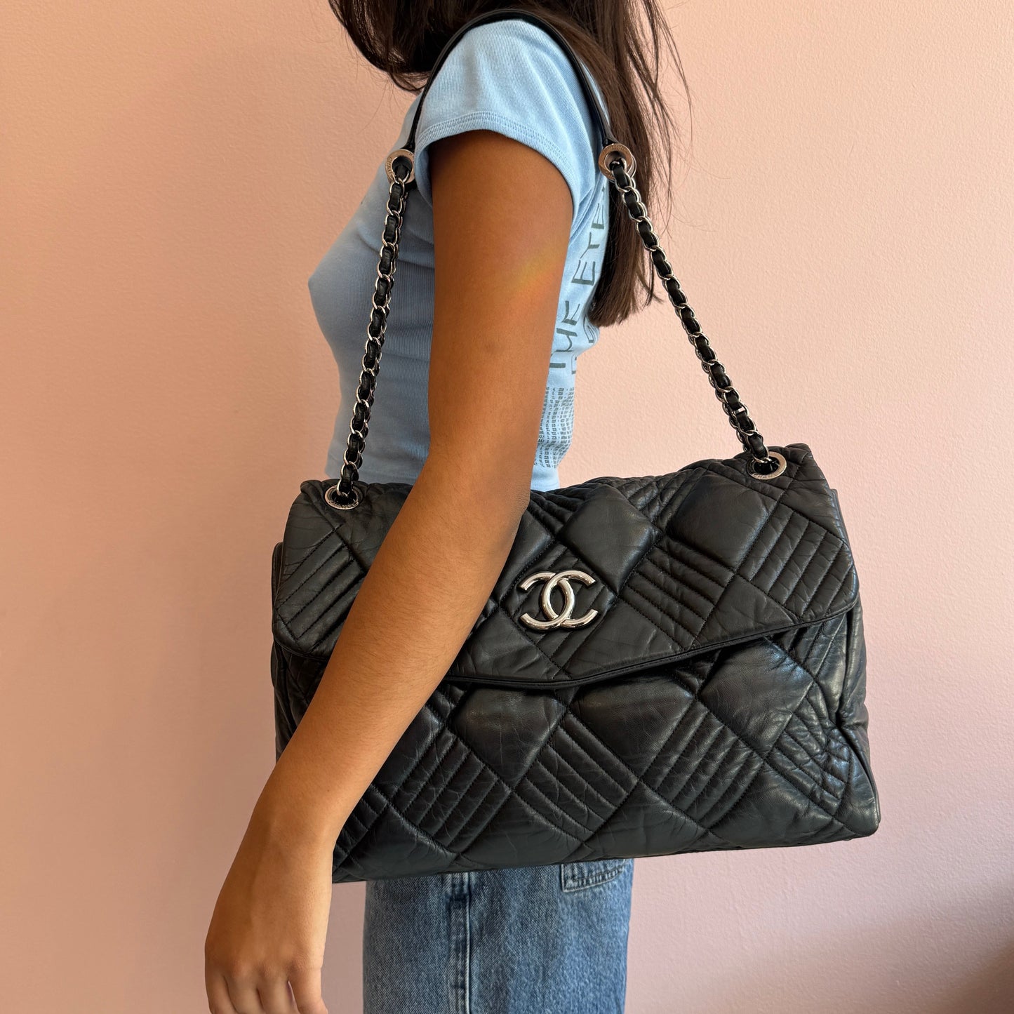Chanel Coco Mark Chain Shoulder Tote Bag