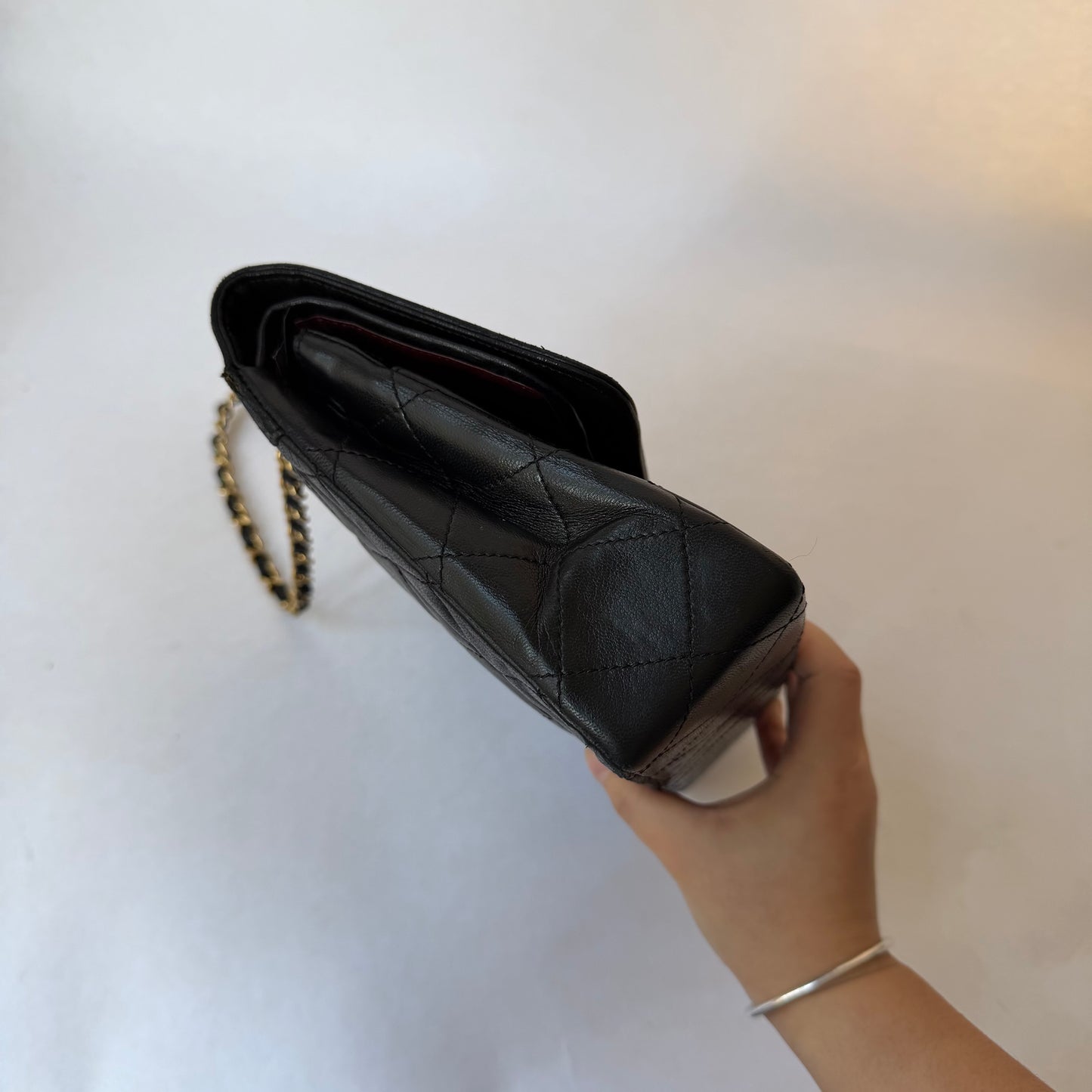 Chanel 1989 Black Two-Tone Paris Exclusive Edition Classic Double Flap