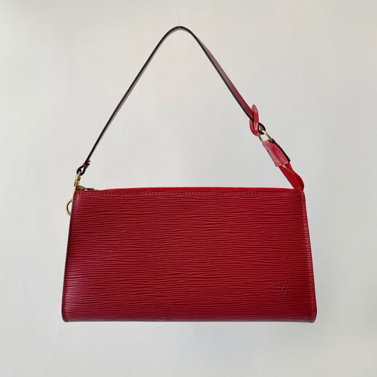 Louis Vuitton Red Epi Leather Pochette