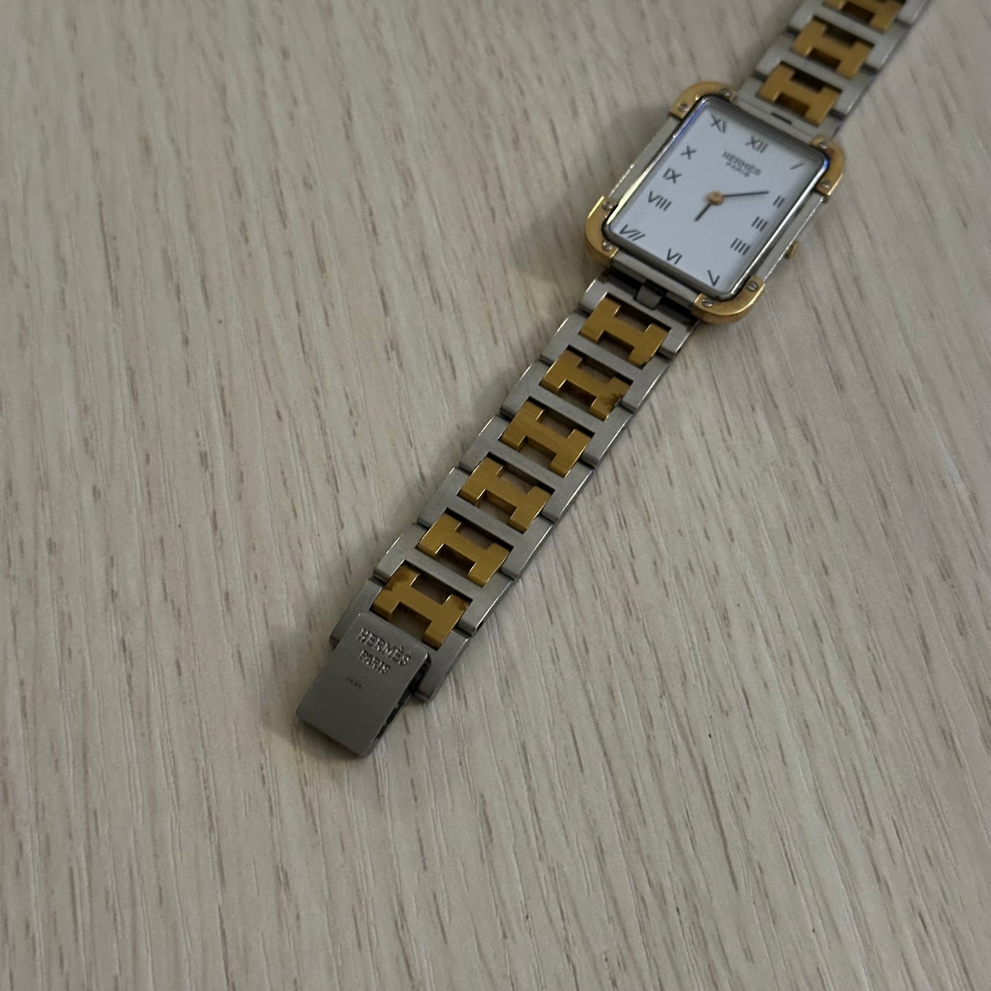 Hermes Unisex Two-Tone White Dial Croisiere Watch
