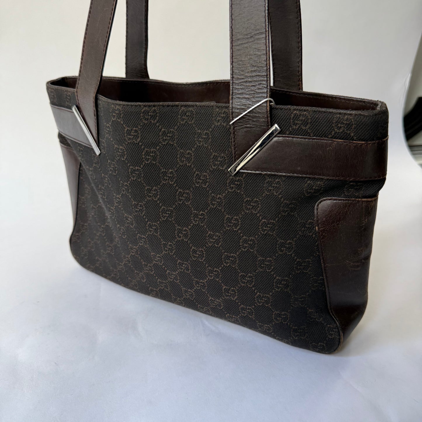 Gucci Brown GG Monogram Canvas Shoulder Bag