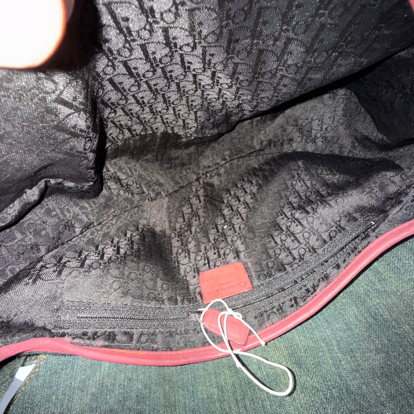RARE Christian Dior Denim Gaucho Jumbo Saddle Bag