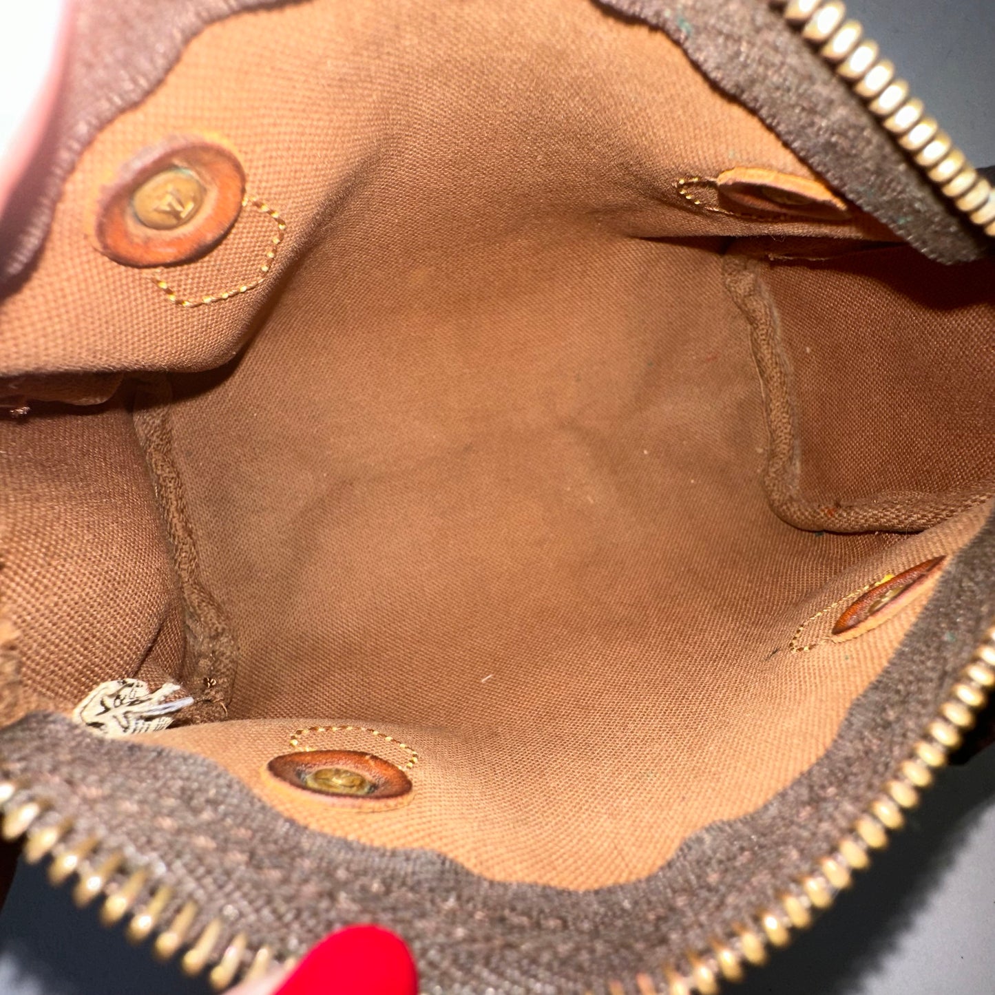 Louis Vuitton Vintage Brown Classic Monogram Mini Nano Speedy