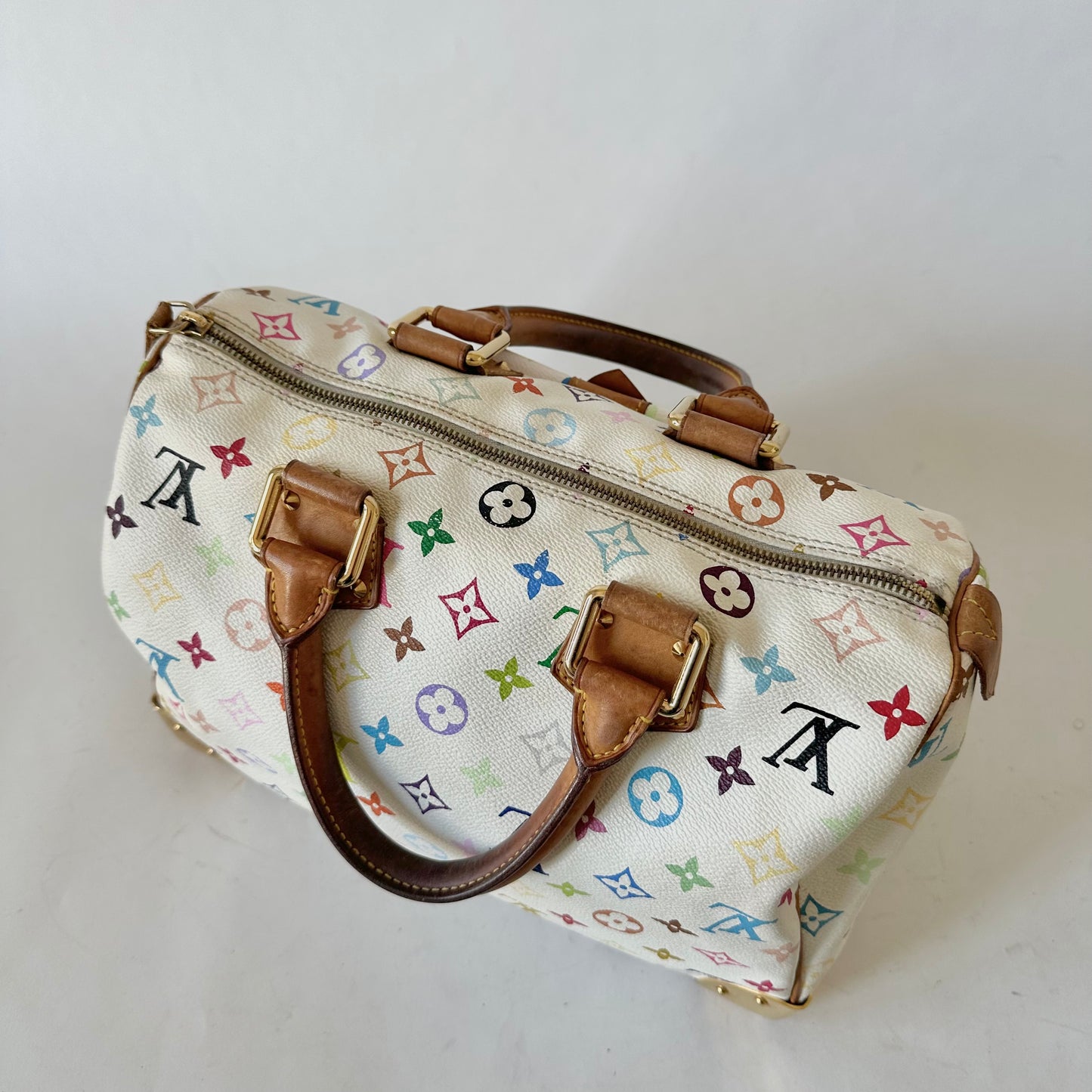 Louis Vuitton Murakami White Multicolor Speedy 30