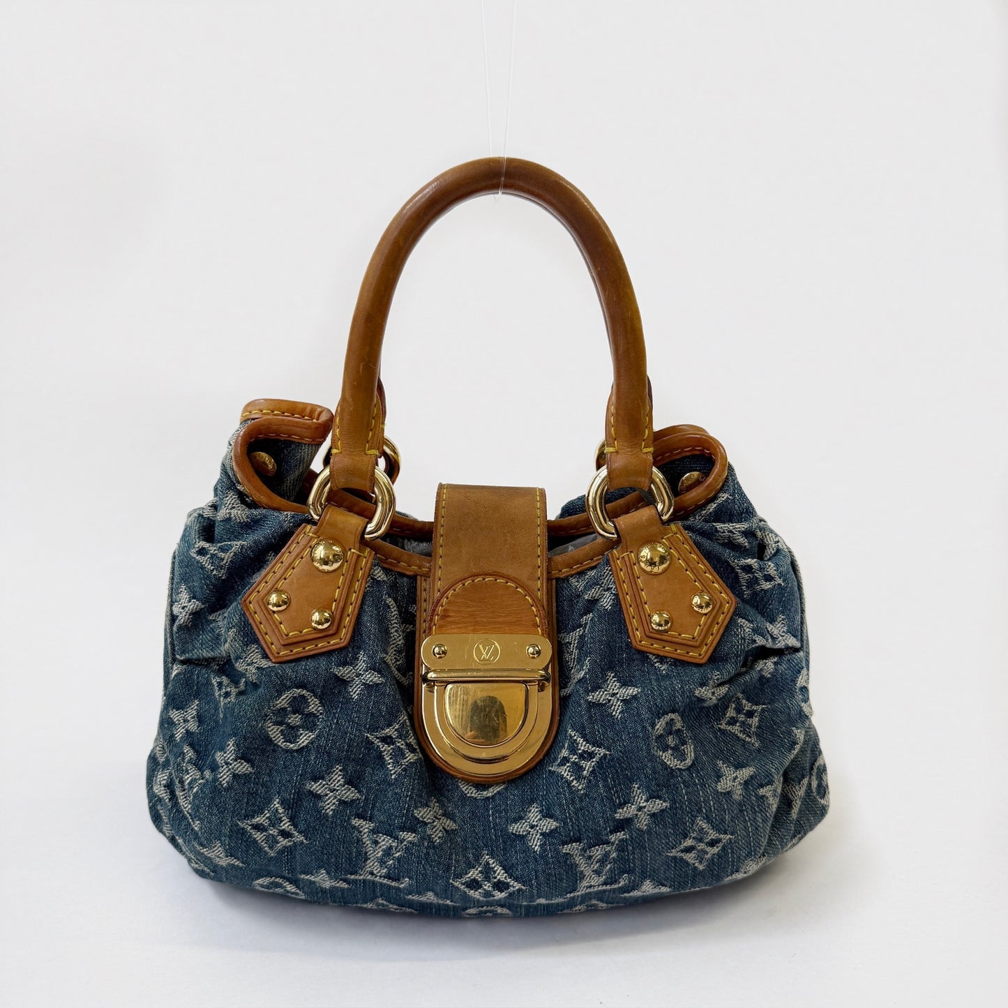 Louis Vuitton Denim Monogram Mini Pleaty Shoulder Bag
