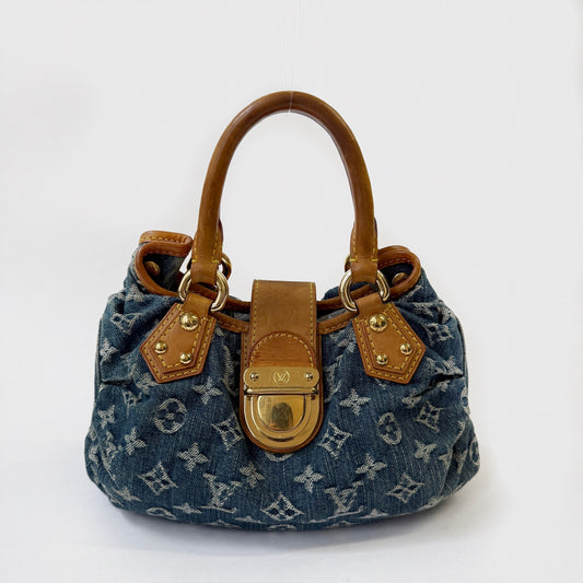 Louis Vuitton Denim Monogram Mini Pleaty Shoulder Bag
