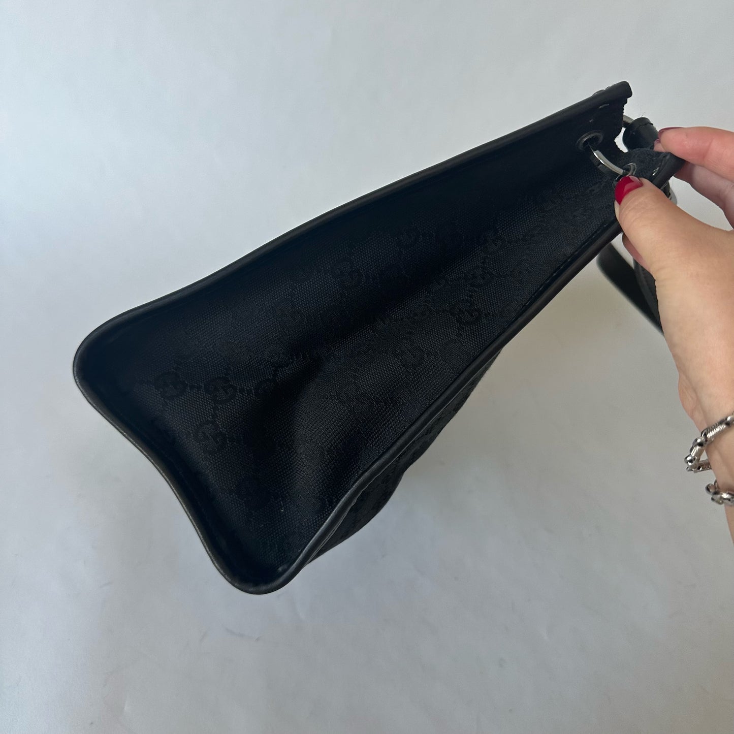 Gucci Black Canvas Shoulder Bag