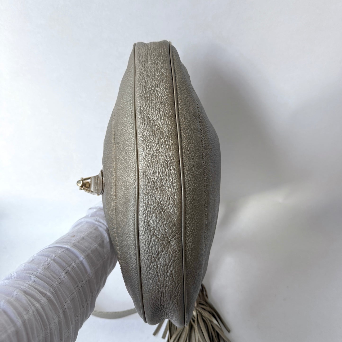 Gucci Gold Metallic Leather Slouchy Jackie Shoulder Bag