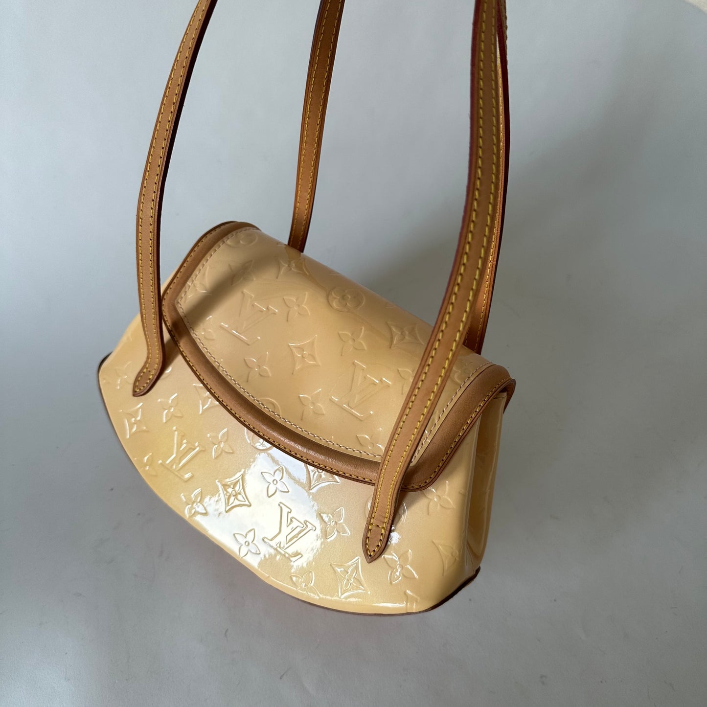 Louis Vuitton Yellow Vernis Biscayne Bay Handbag