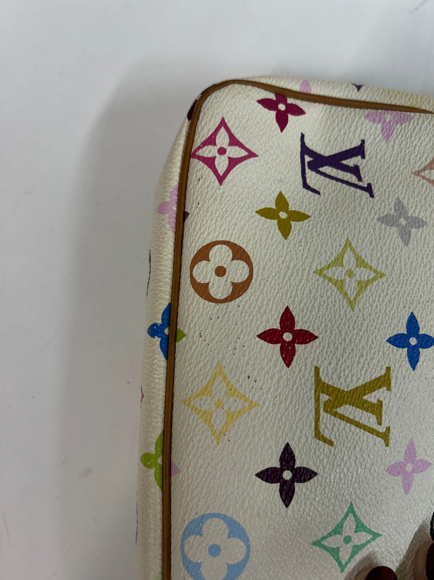 Louis Vuitton White Multicolor Pochette Shoulder Bag