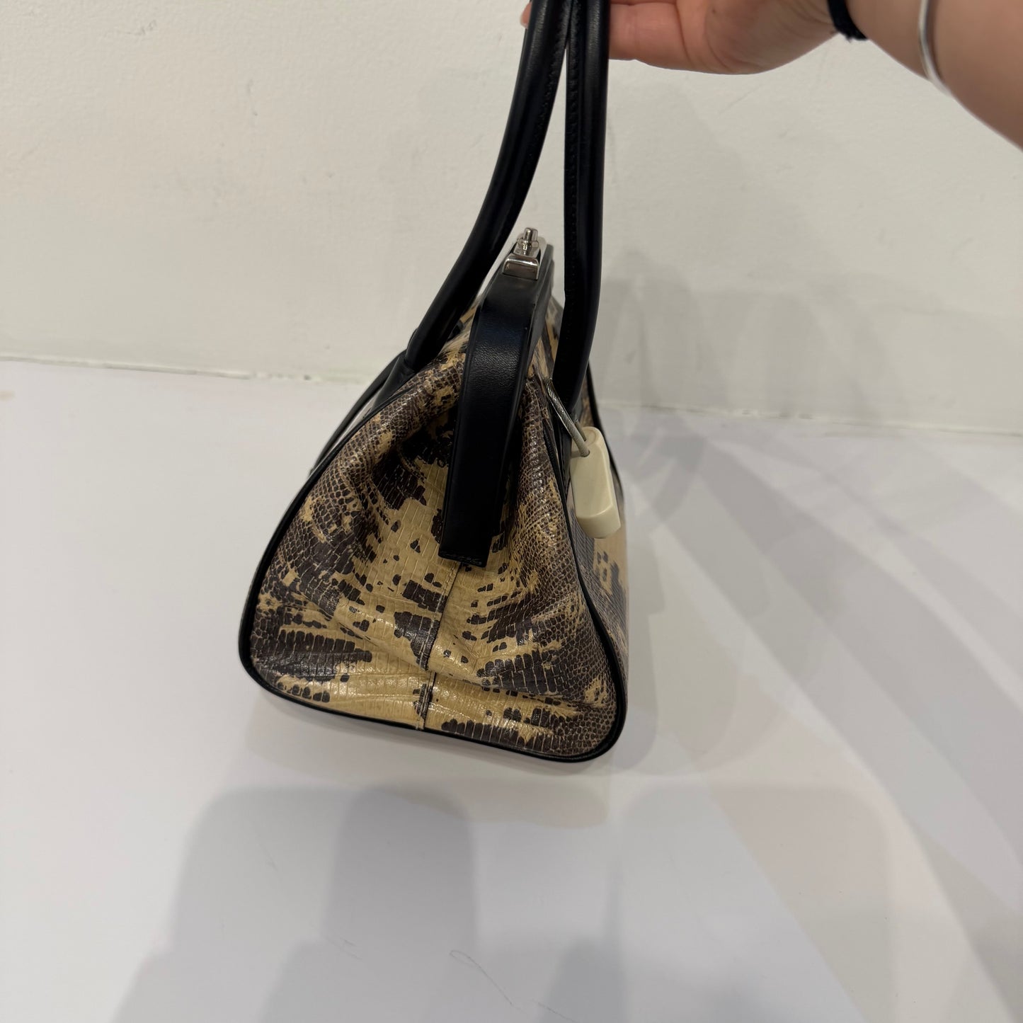 Prada Multicolored Lizard Leather Petite Shoulder Bag