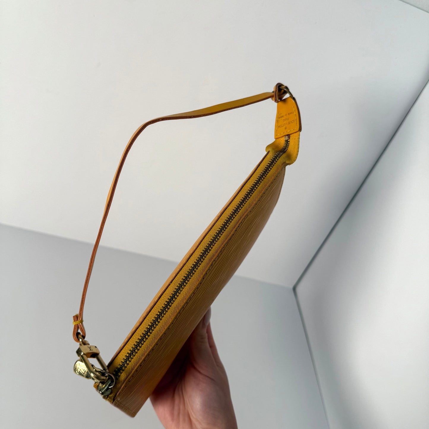 Louis Vuitton Tassili Yellow Epi Leather Pochette