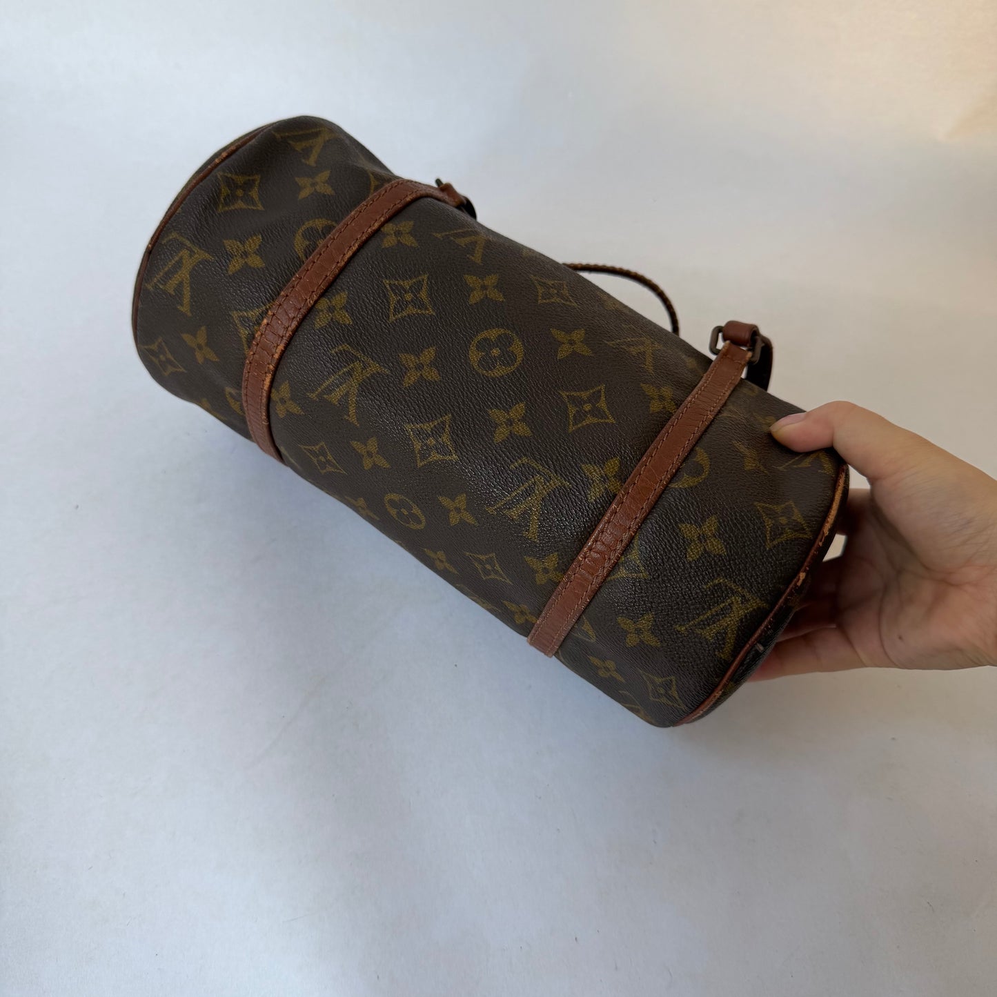 Louis Vuitton Brown Monogram Papillon 26 Barrel Bag